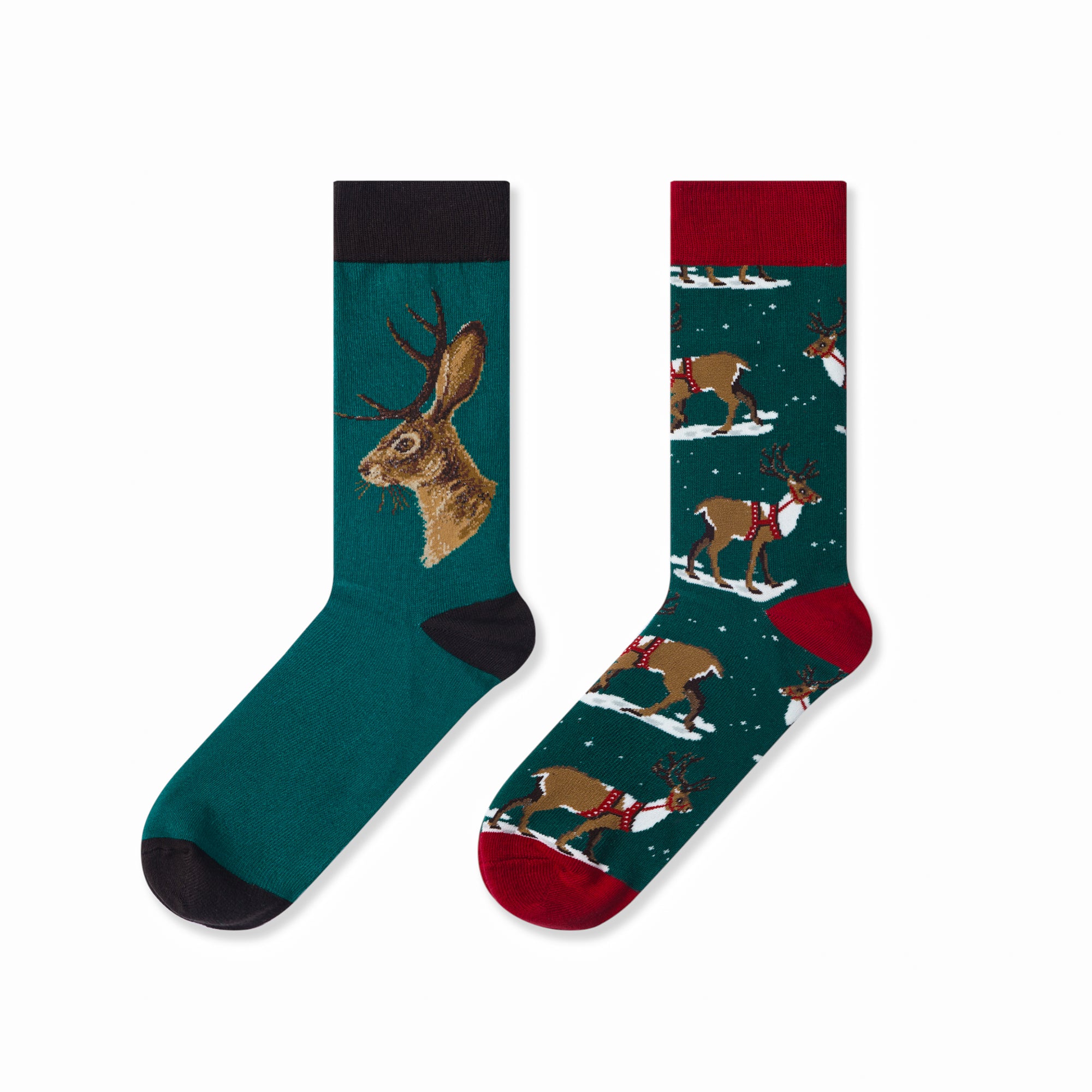 Elk Print Men Socks