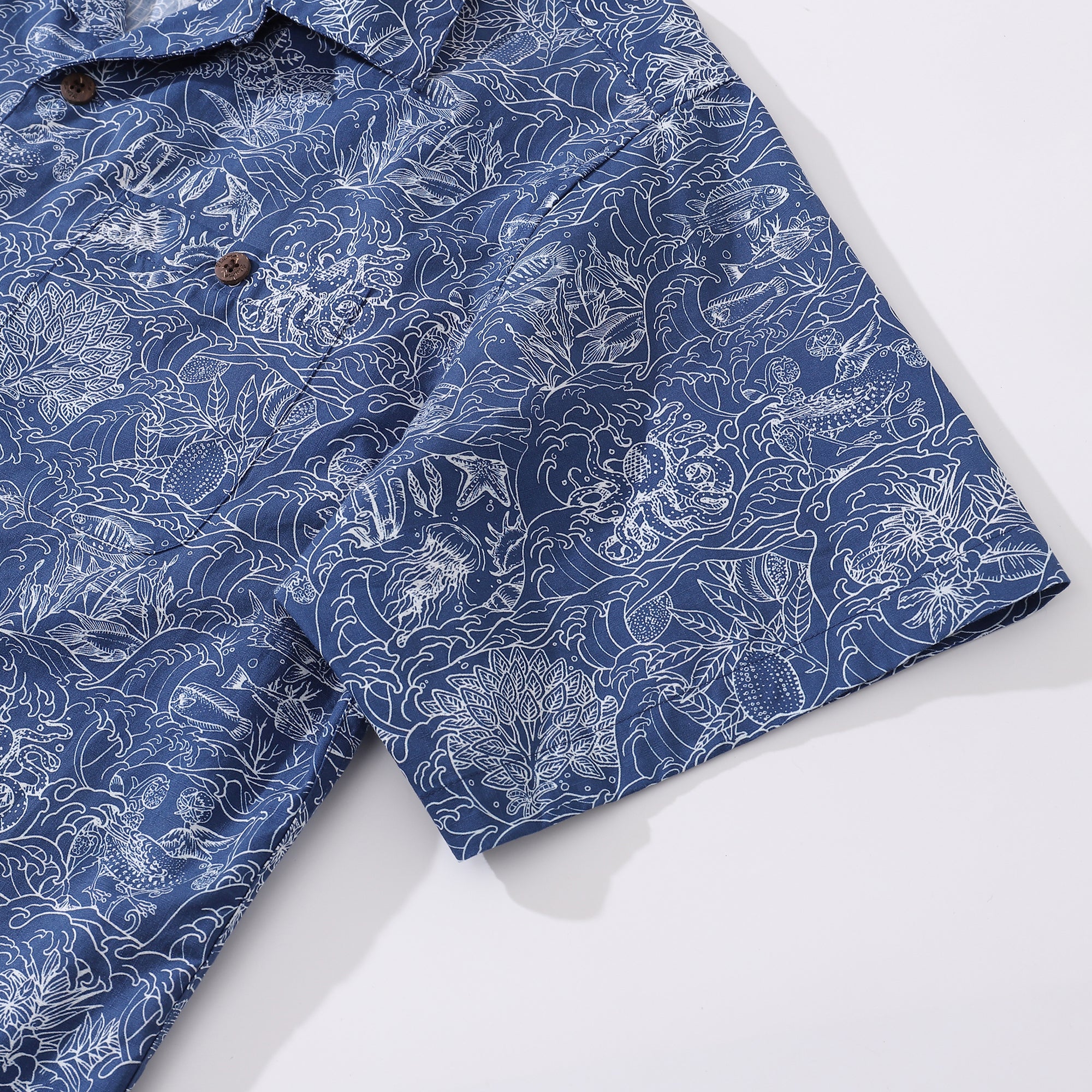 Camisa hawaiana para hombre, camisa de aniversario con nueve cuadrículas cuadradas, cuello de campamento, 100% algodón