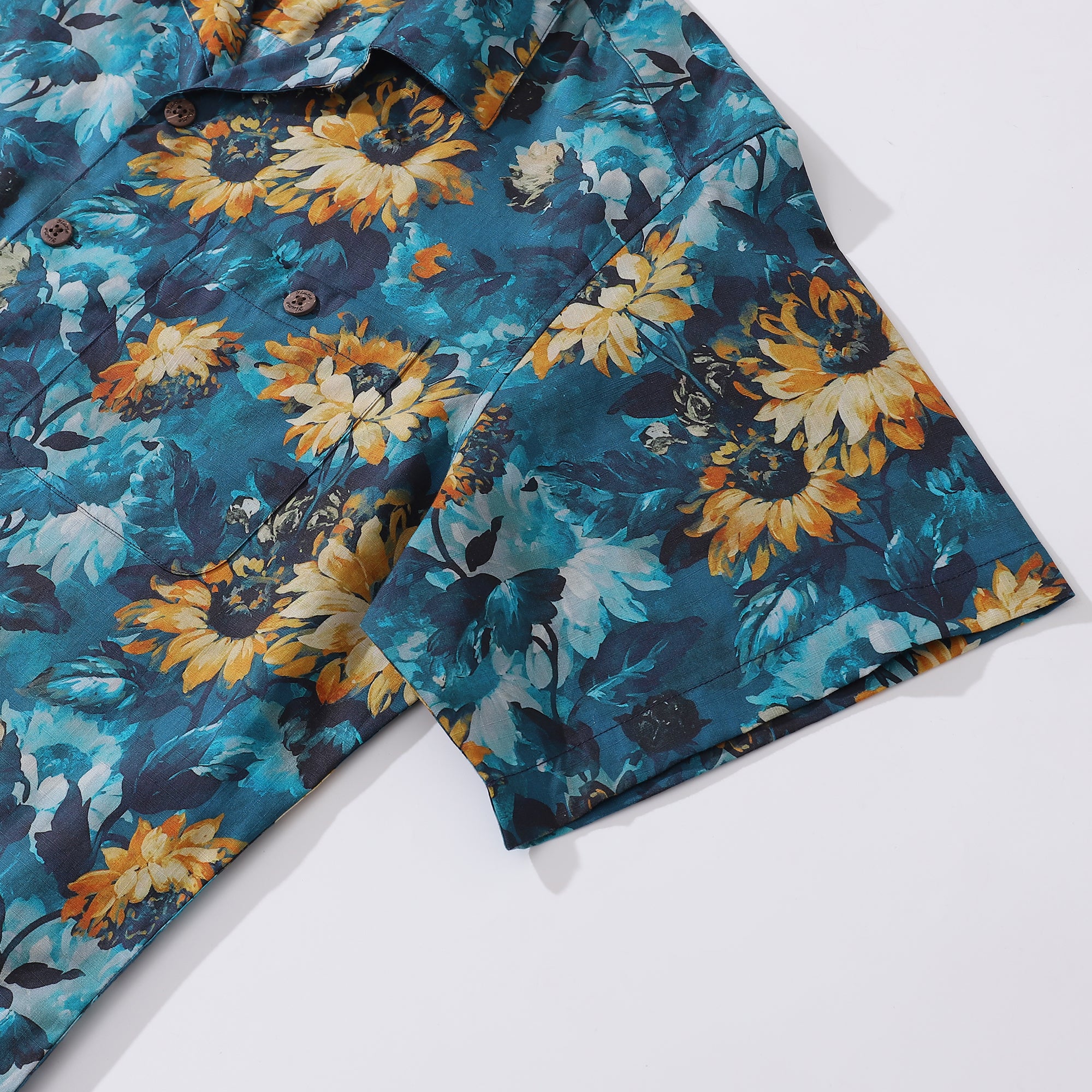 Hawaiian Shirt For Men Bloom towards the Sun Shirt Camp Collar 100% Cotton