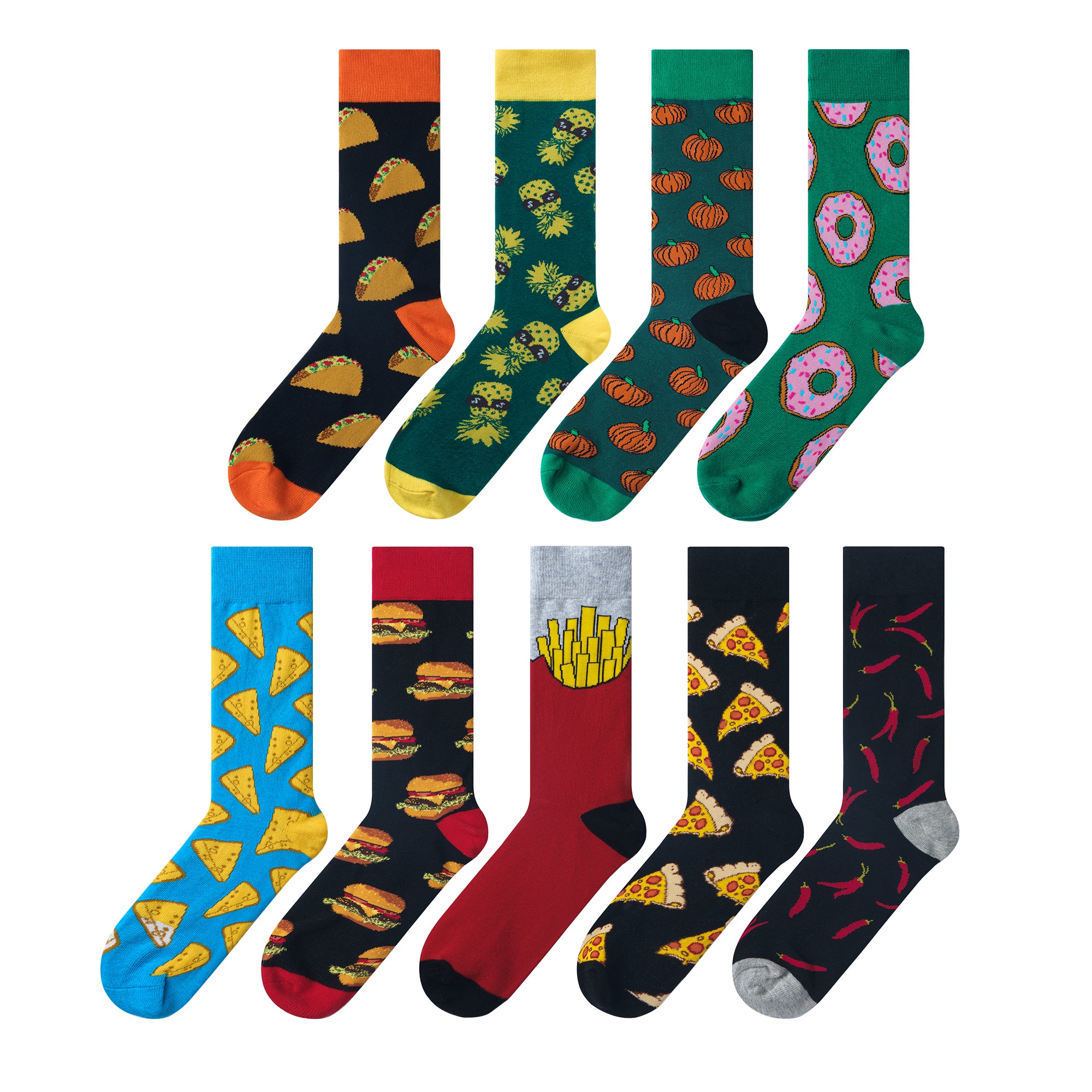 French Fries Print Men Socks