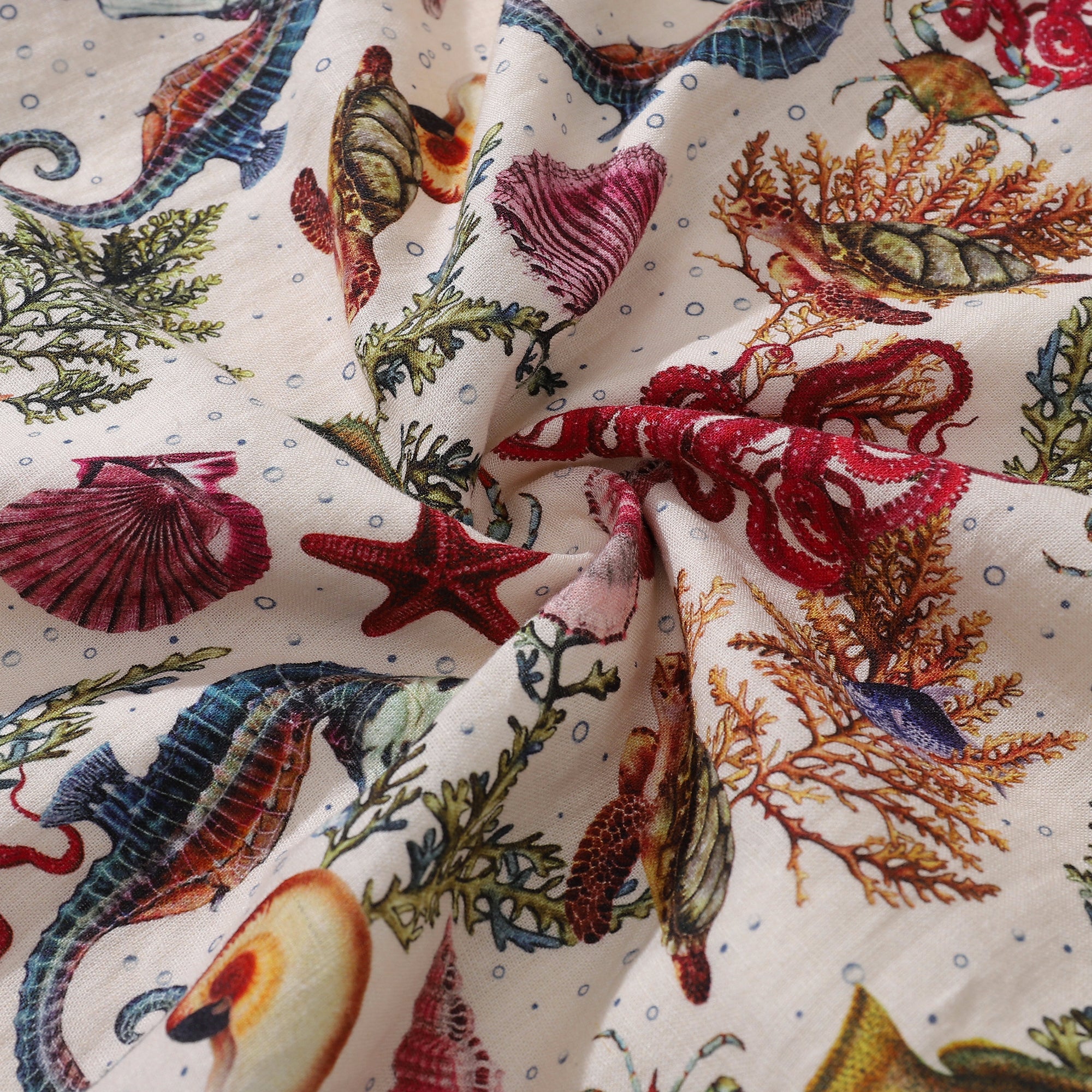 Hawaiian Dress For Women Tropical Vacation Dress Marine Life Seahorse Octopus V-Neck dressesSleeveless Dress