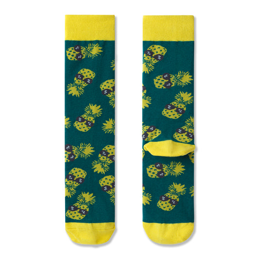 Pineapple Print Men Socks