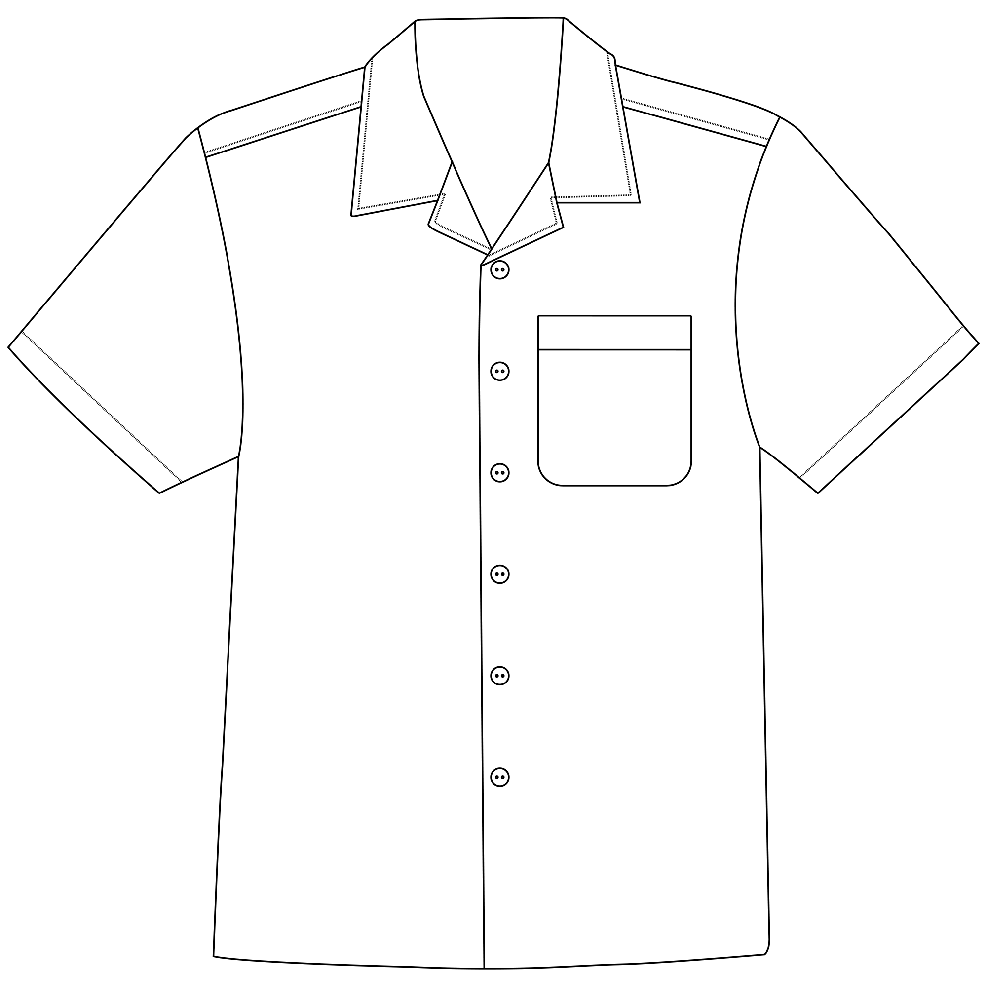 Customized Men's Short Sleeve Camp Collar Shirt