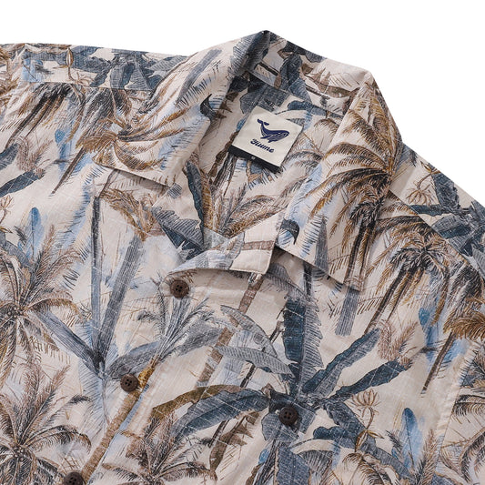 100% Cotton Hawaiian Shirt For Men Memories of Hawaii Camp Collar Shirt