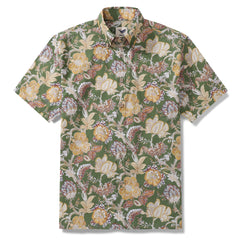 Hawaiian Shirt For Men Chintz Charm By GND Art Studio Button-down Shirt Short Sleeve 100% Cotton Shirt