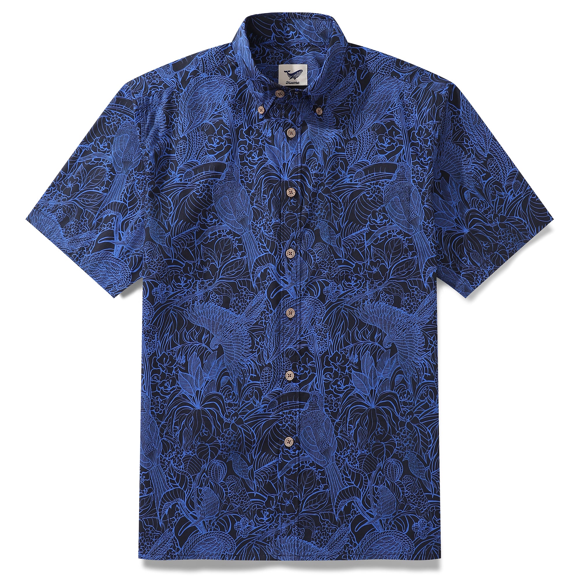 Hawaiian Shirt For Men Blue Elves Button-down Shirt Short Sleeve 100% Cotton Shirt