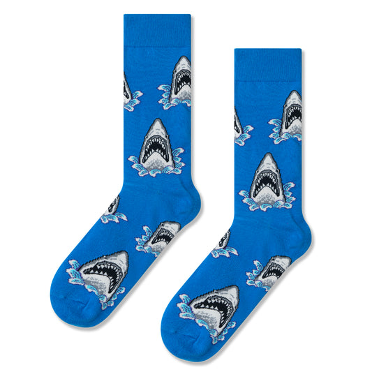 Shark Print Men Socks