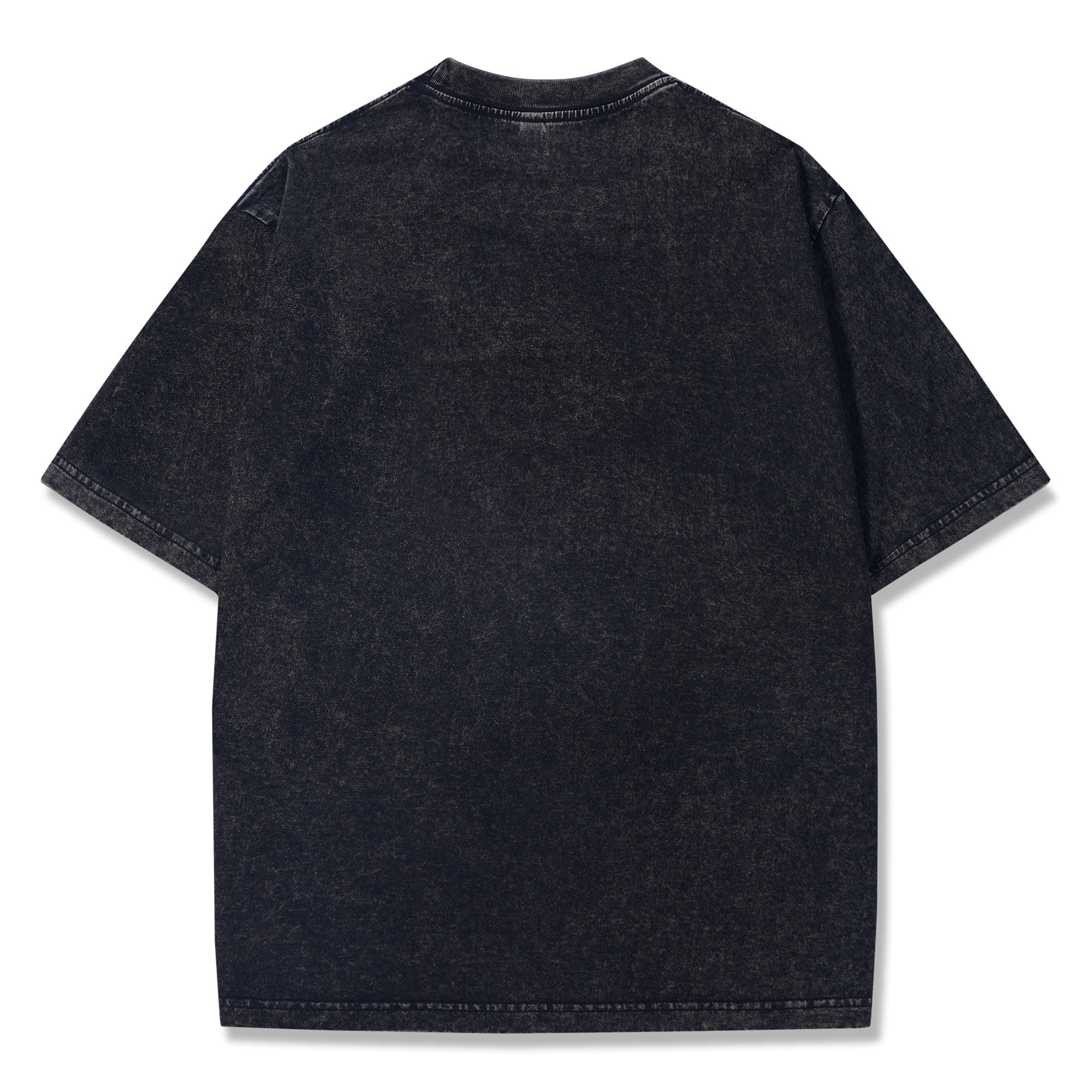 Camiseta de Manga Corta Sólida Básica 100% Algodón Negra Aloha Aloha Olas