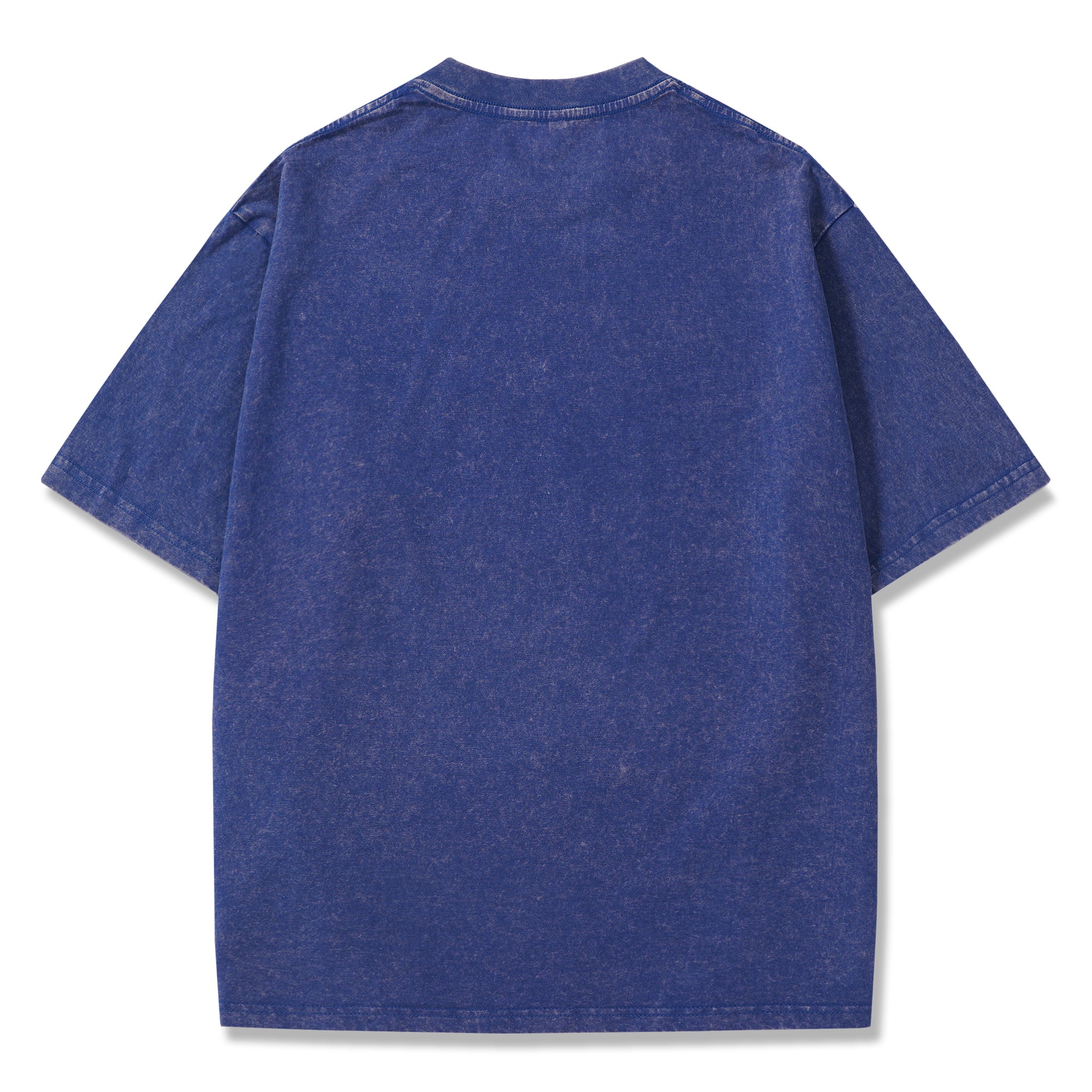 T-shirt Short Sleeve Solid Basic 100% Cotton Blue Aloha Tropical Rooster - Blue