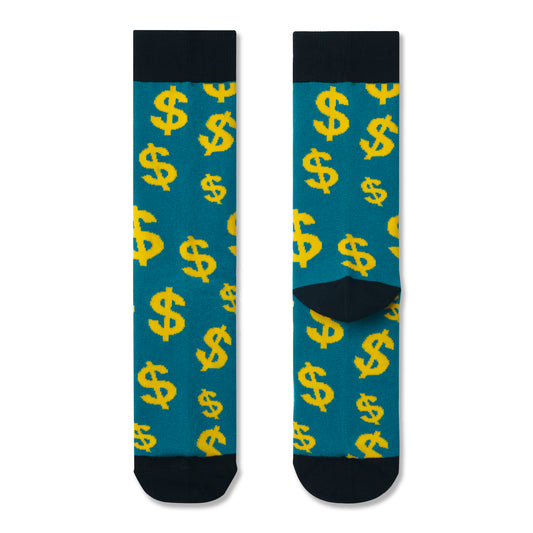 Dollar Bill Print Men Socks