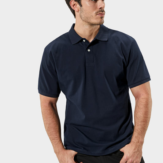 Basicsbeyond™ Men's Hawaiian Sweat Proof Pique Polo -NAVY