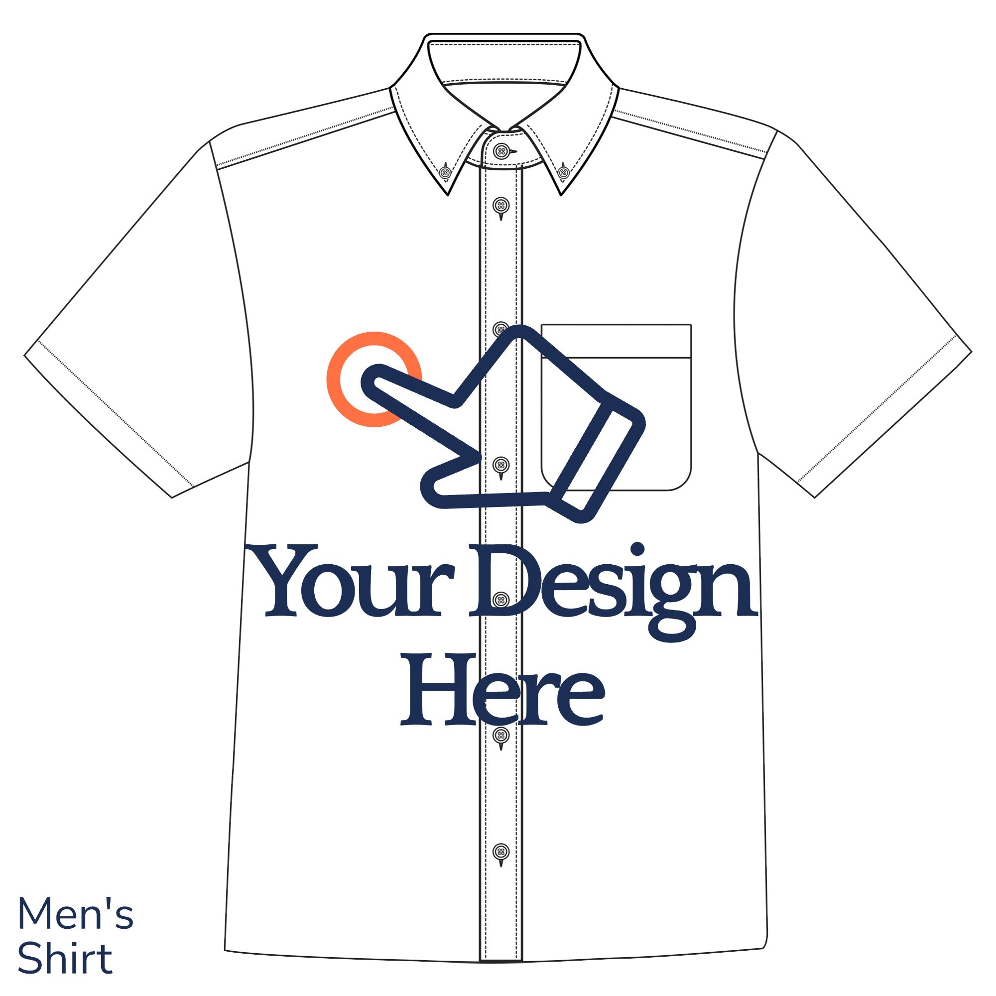 Customized Men's Short Sleeve Button-down Shirt