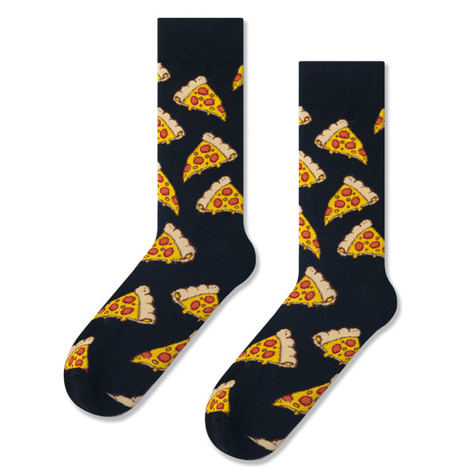 Pizza Print Men Socks