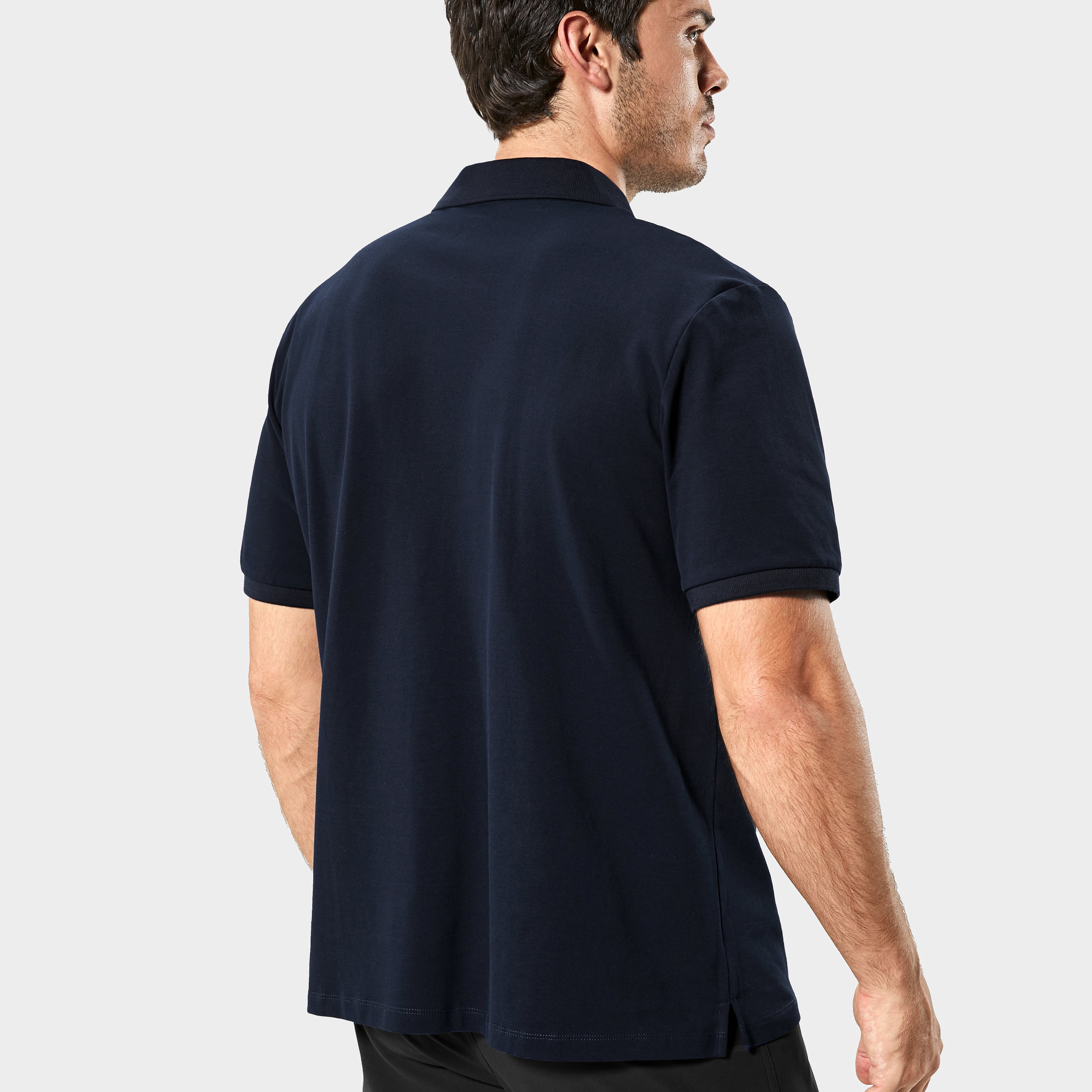 Basicsbeyond™ Men's Hawaiian Sweat Proof Pique Polo -NAVY