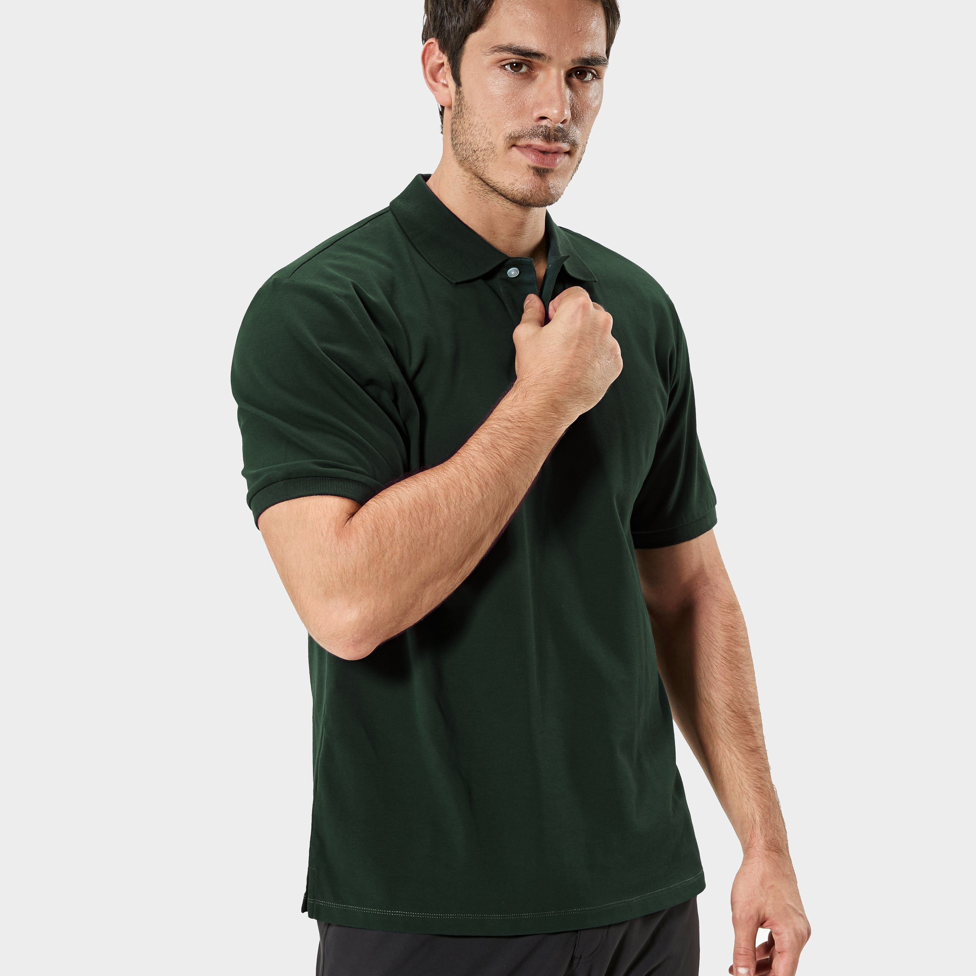 Basicsbeyond™ Men's Hawaiian Sweat Proof Pique Polo -OLIVE