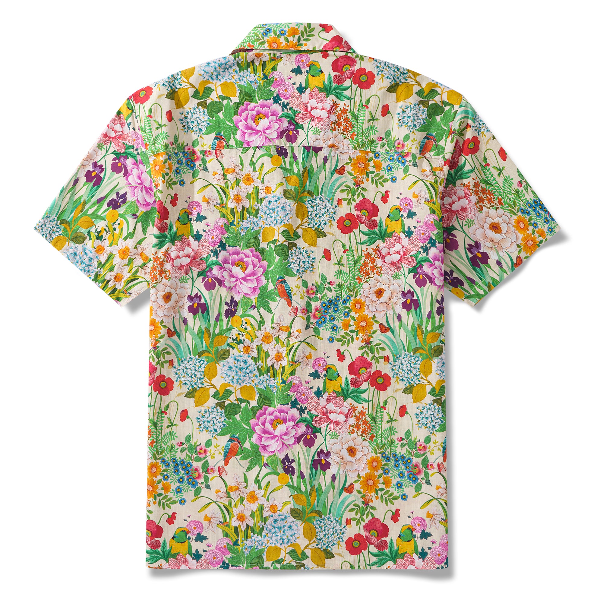 NIWA By Chris Chun 100% Cotton Men's Aloha Hawaiian Short Sleeve Camp Collar Shirt