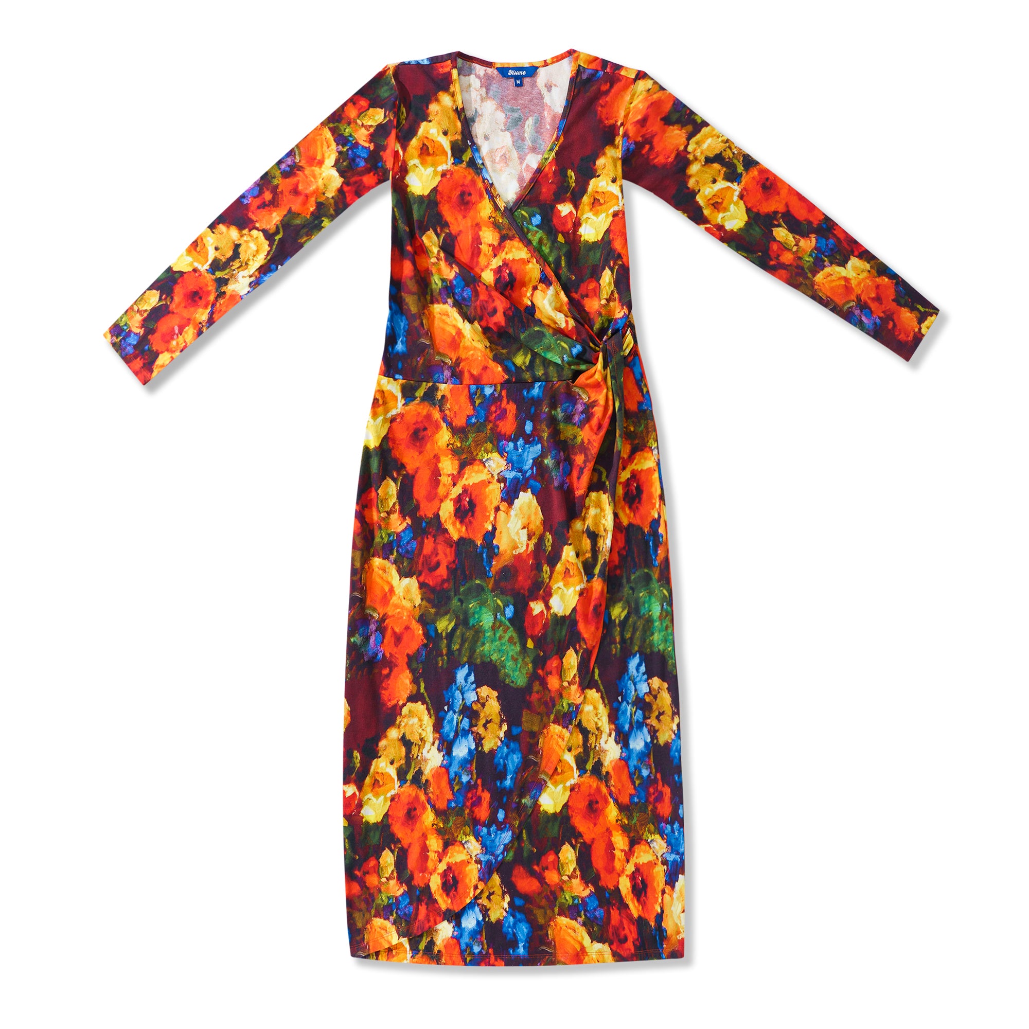 Women Hawaiian Dress Wild and Unrestrained V-Neck Long Sleeve Dress