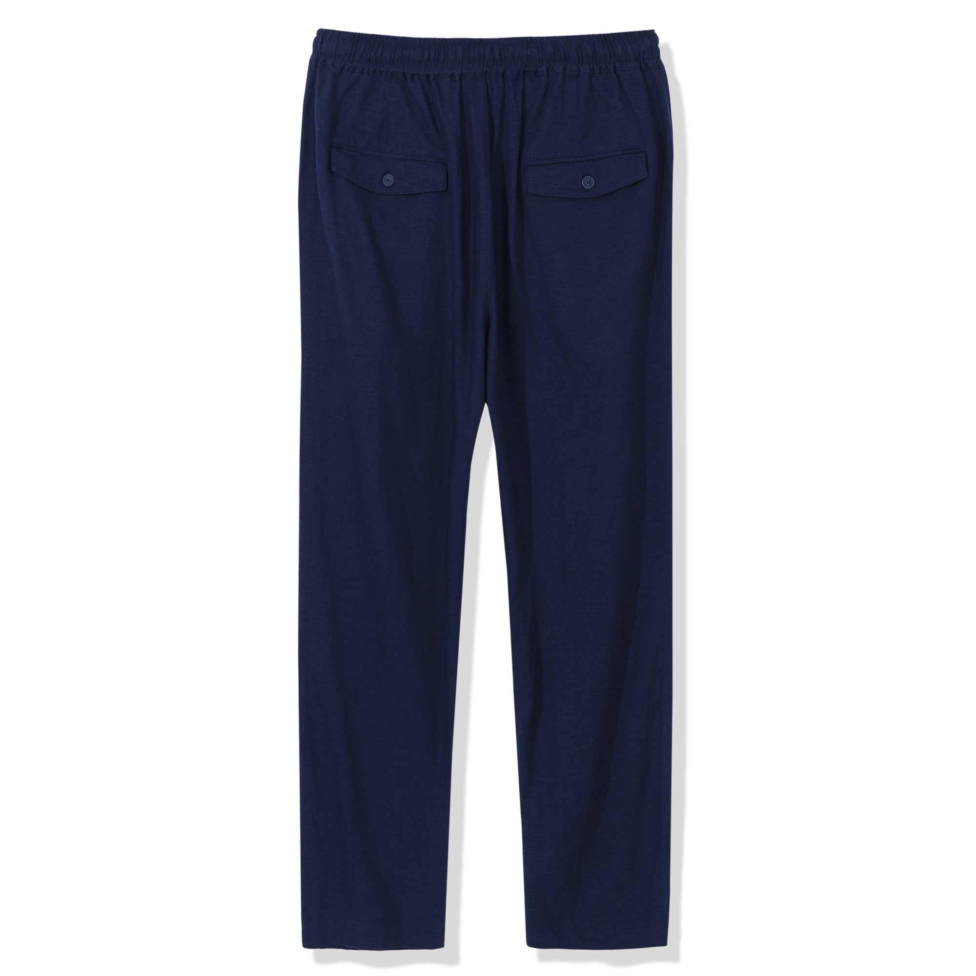 Linen Pant For Men Versatile Linen 5-Pocket Long Pants (Navy Blue)