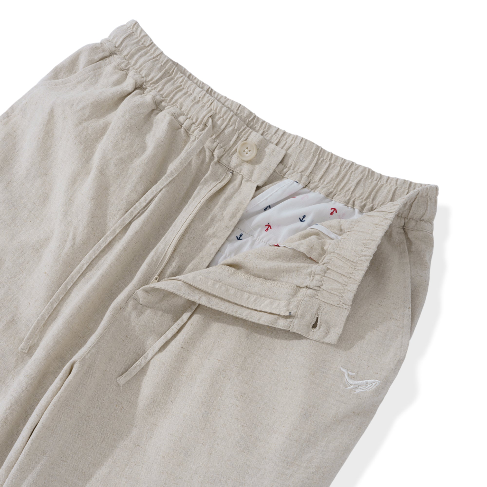 Linen Pant For Men Versatile Linen 5-Pocket Long Pants （Flaxen）