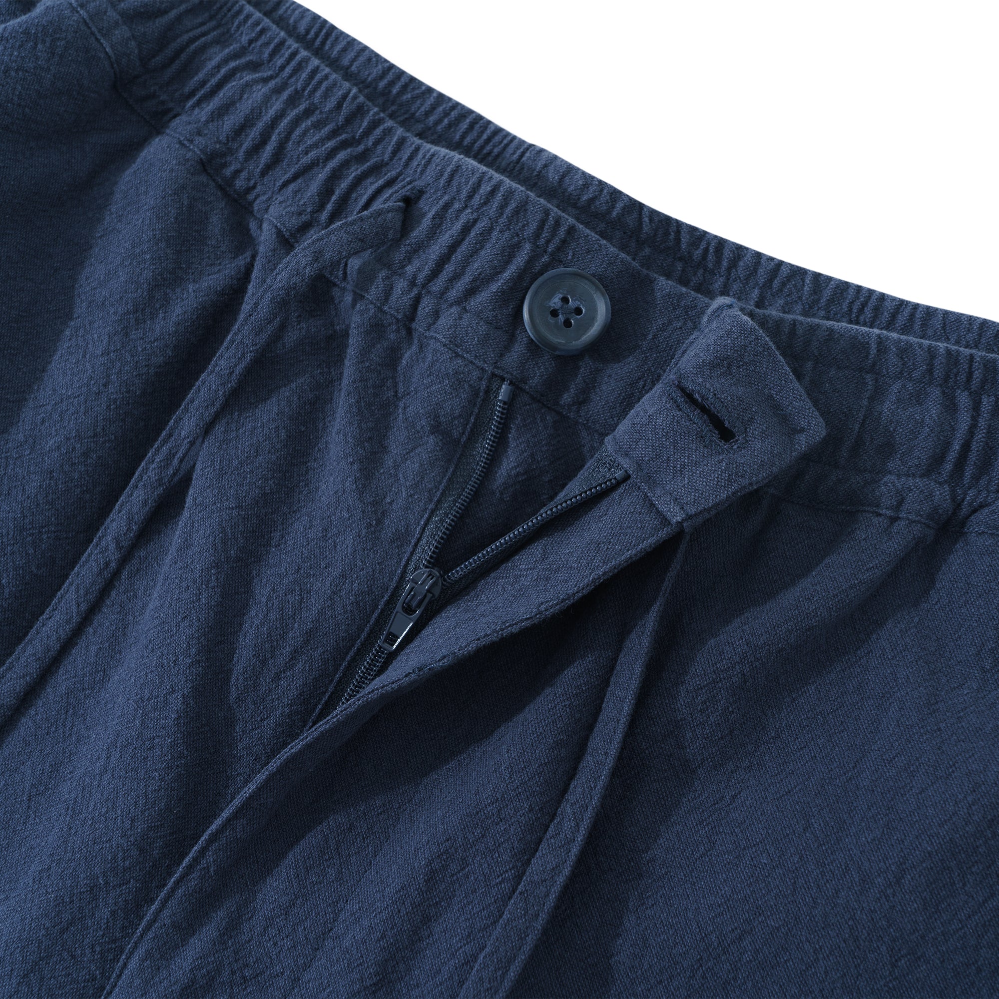 Linen Shorts For Men Mid-Rise Straight Bermuda 8-10 Inch Shorts - NAVY BLUE Version 3.0