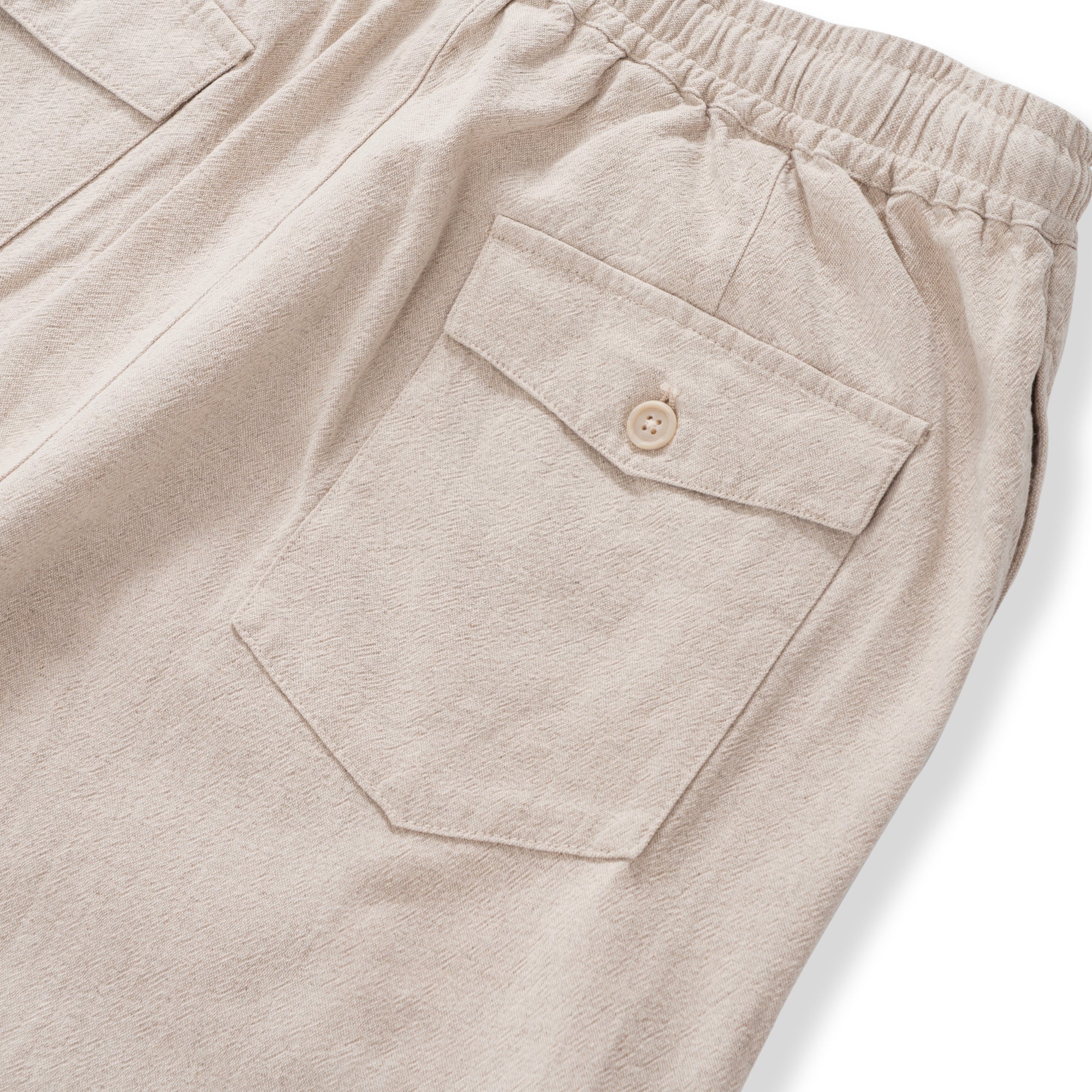 Mens Linen Shorts Mid-Rise Straight Bermuda 8-10 Inch 5-Pocket Shorts - FLAXEN Version 3.0