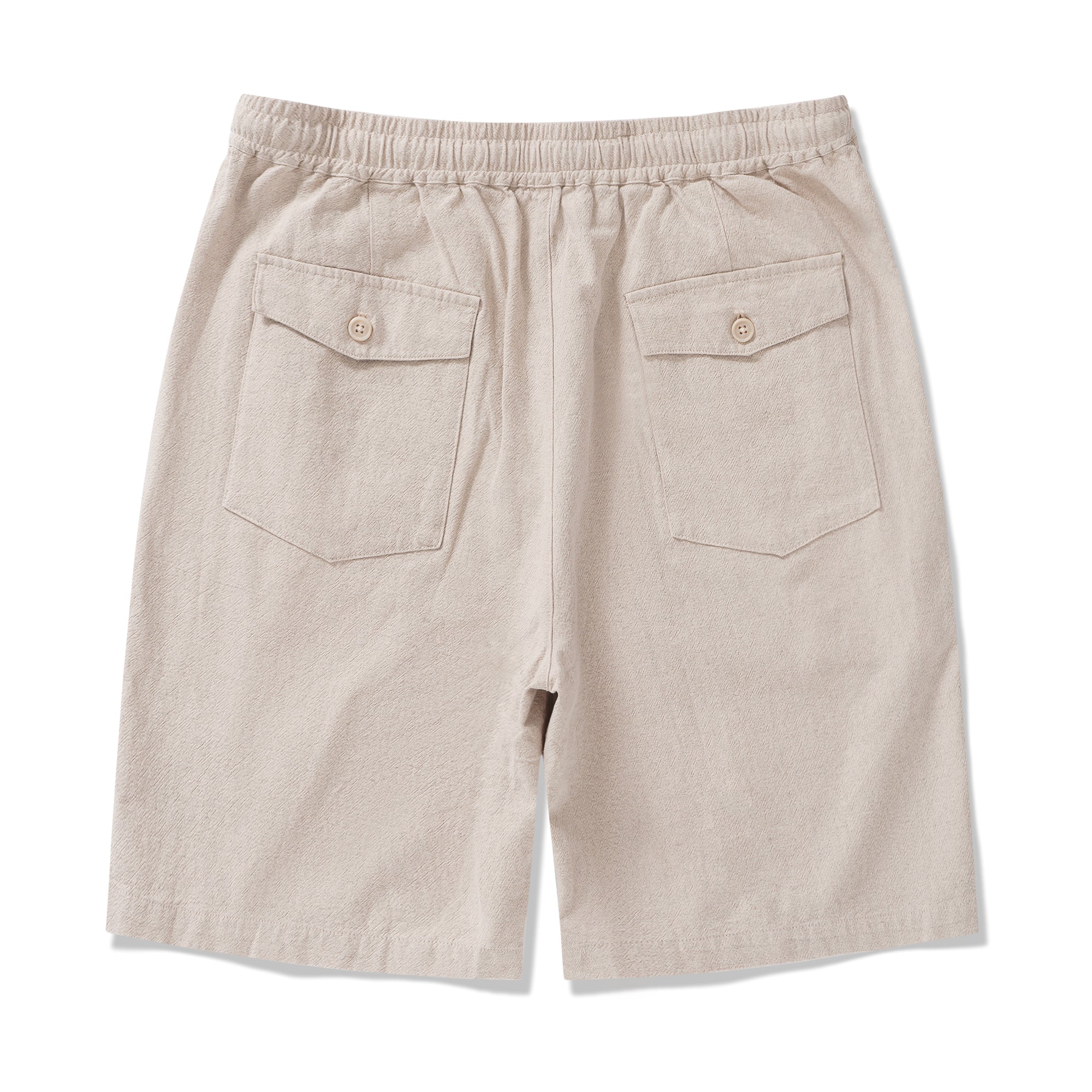 Mens Linen Shorts Mid-Rise Straight Bermuda 8-10 Inch 5-Pocket Shorts - FLAXEN Version 3.0