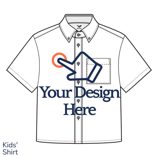 Customized Kids' Short Sleeve Button-down Shirt