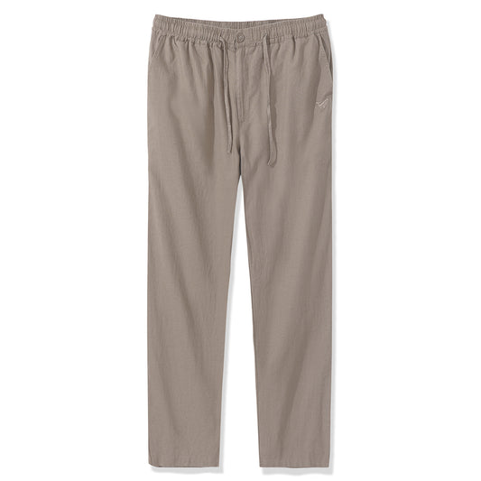 Linen Pant For Men Versatile Linen 5-Pocket Long Pants (Brown)