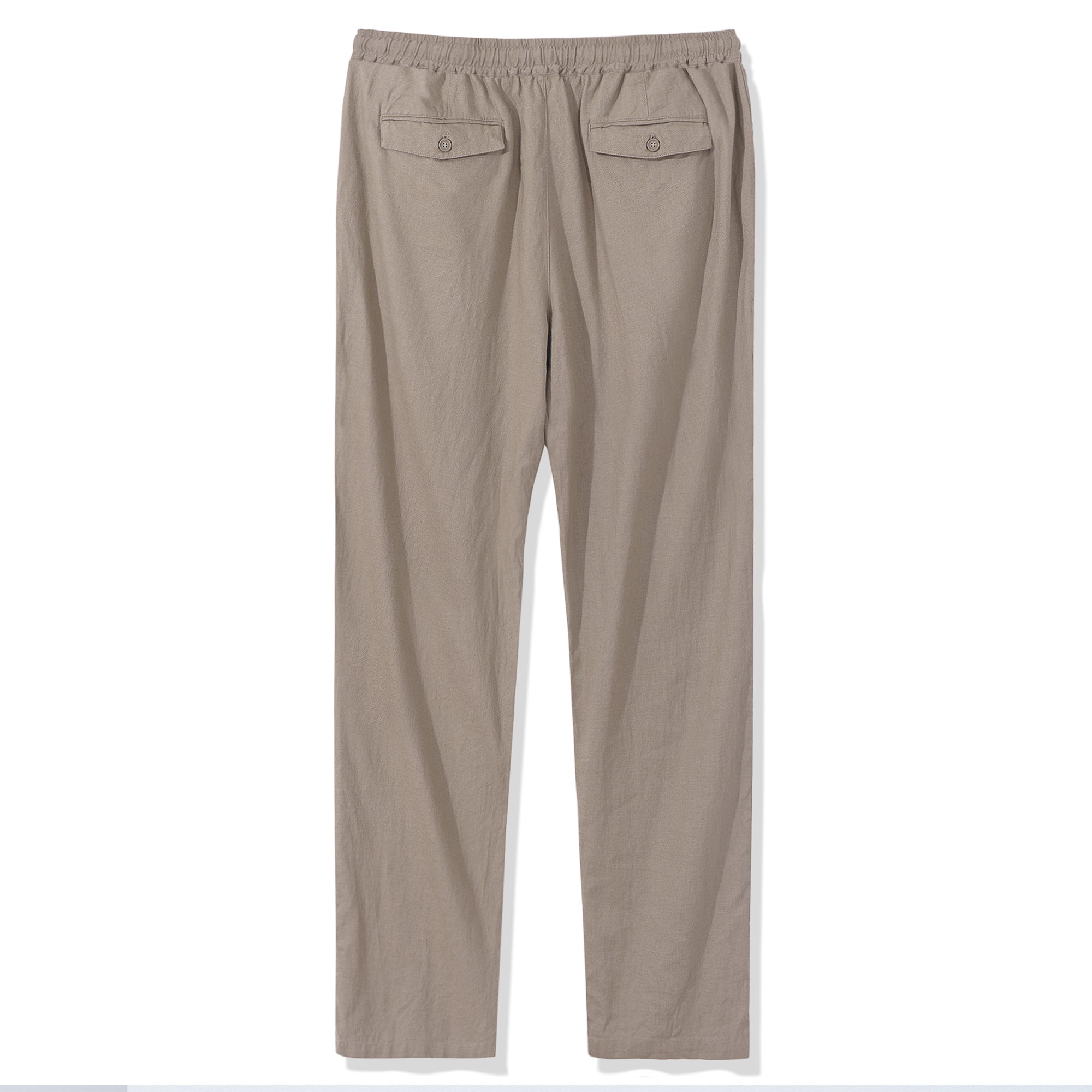 Linen Pant For Men Versatile Linen 5-Pocket Long Pants (Brown)