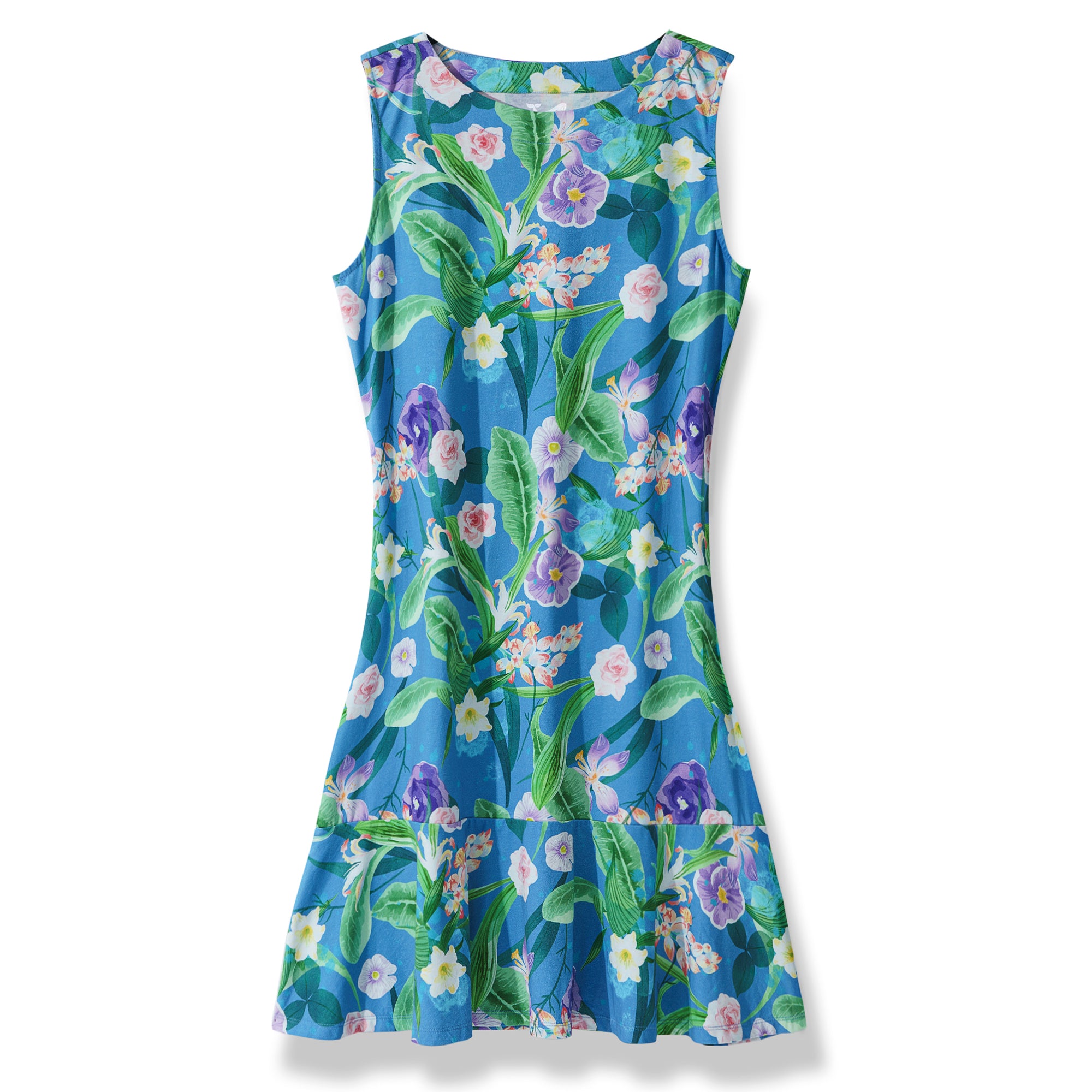 Hawaiian Dress For Women Tropical Vacation Tropical Flowers Flounce Dress