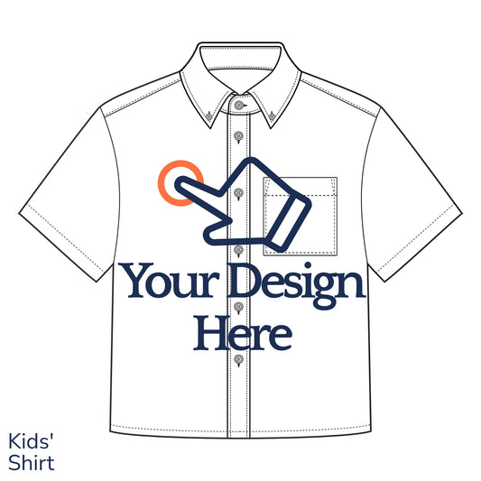 Customized Kids' Short Sleeve Button-down Shirt