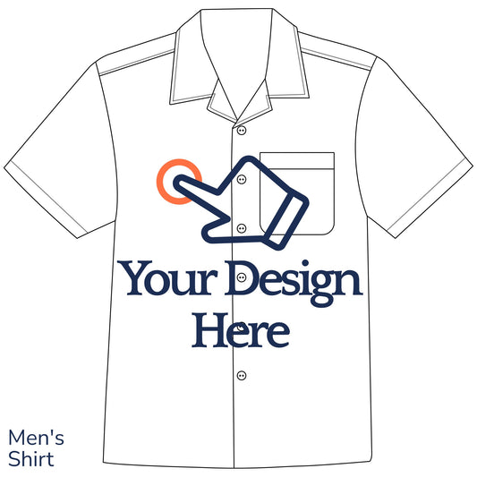 Customized Men's Short Sleeve Camp Collar Shirt