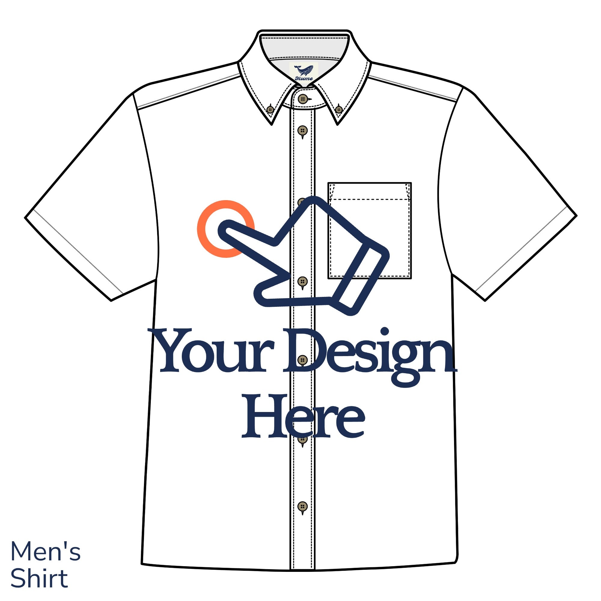 Customized Men's Short Sleeve Button-down Shirt