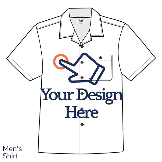 Customized Men's Short Sleeve Camp Collar Shirt