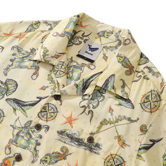 Hawaiian Shirt For Men Sagittarius Shirt Camp Collar Tencel™