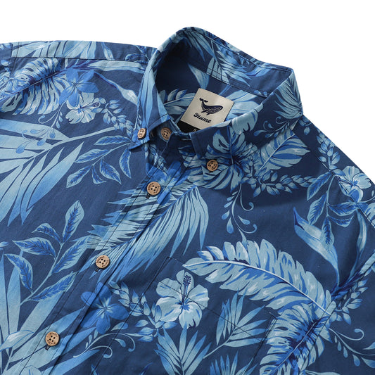 1920s Vintage Hawaiian Shirt  For Men Tropical Shirt Short Sleeve Button Up Shirt