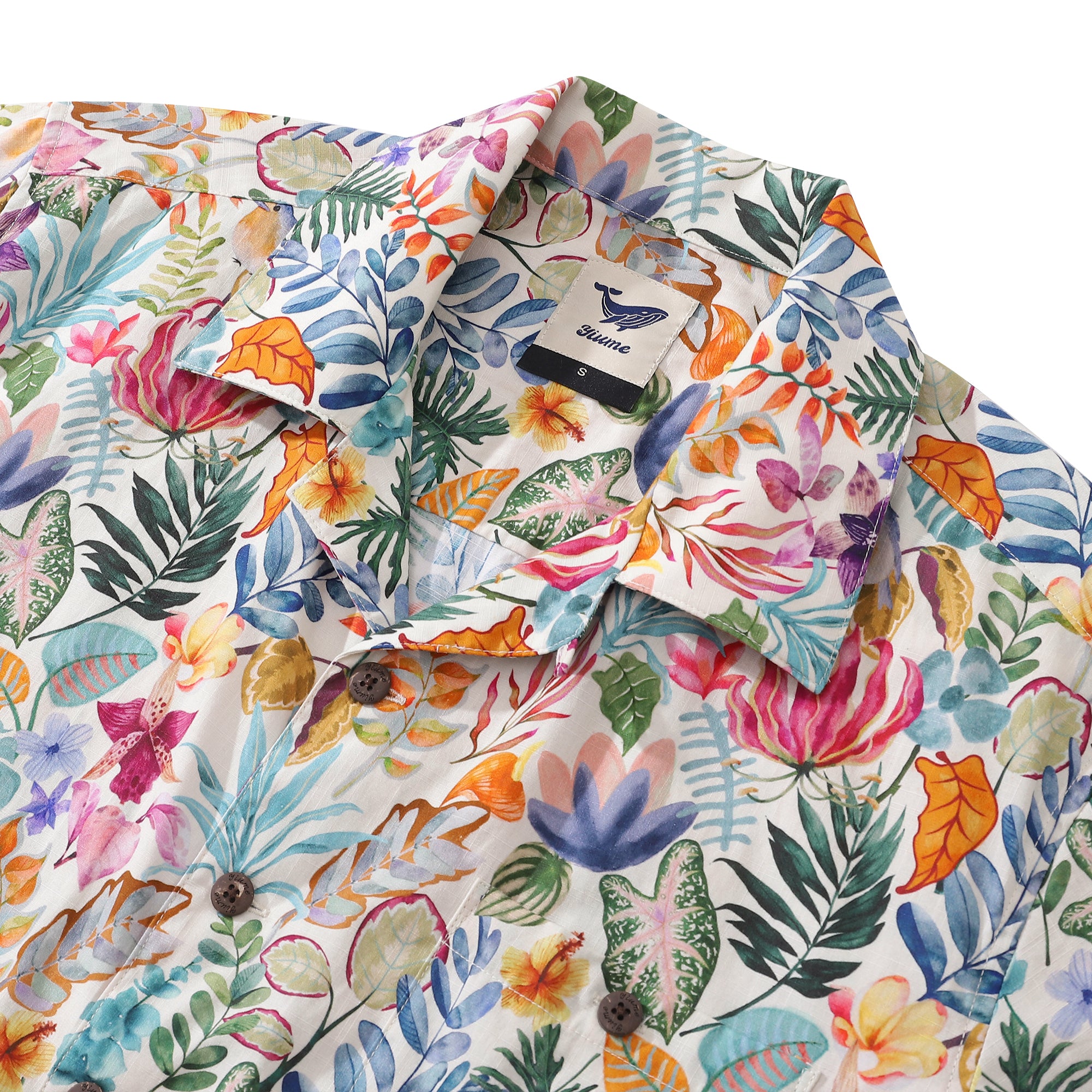 Camisa hawaiana vintage de los años 30 para hombre, camisa de jardín por la tarde, cuello de campamento, 100% algodón