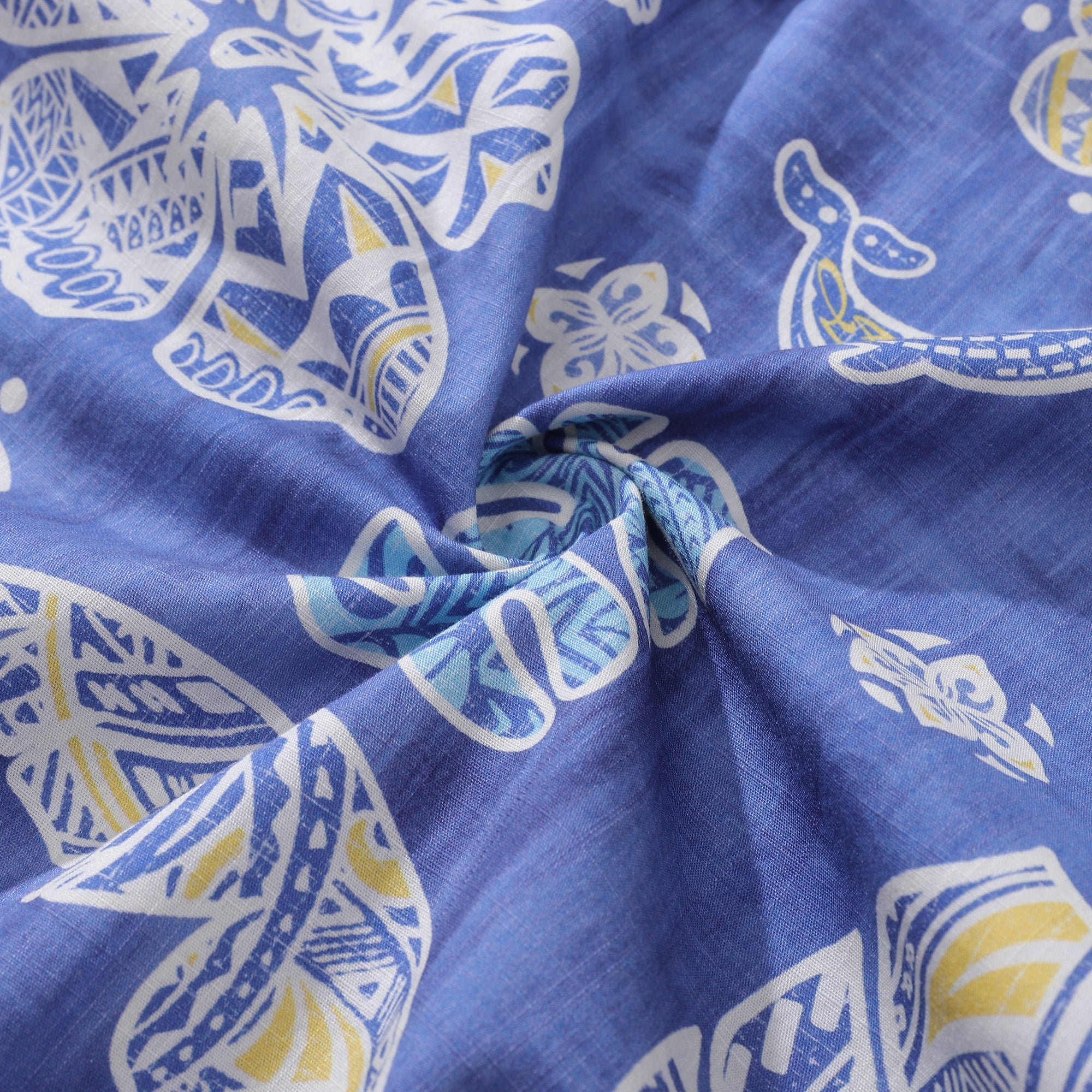 Men's Hawaiian Shirt Native Hawaiian Plants Cotton Button-down Short Sleeve Aloha Shirt