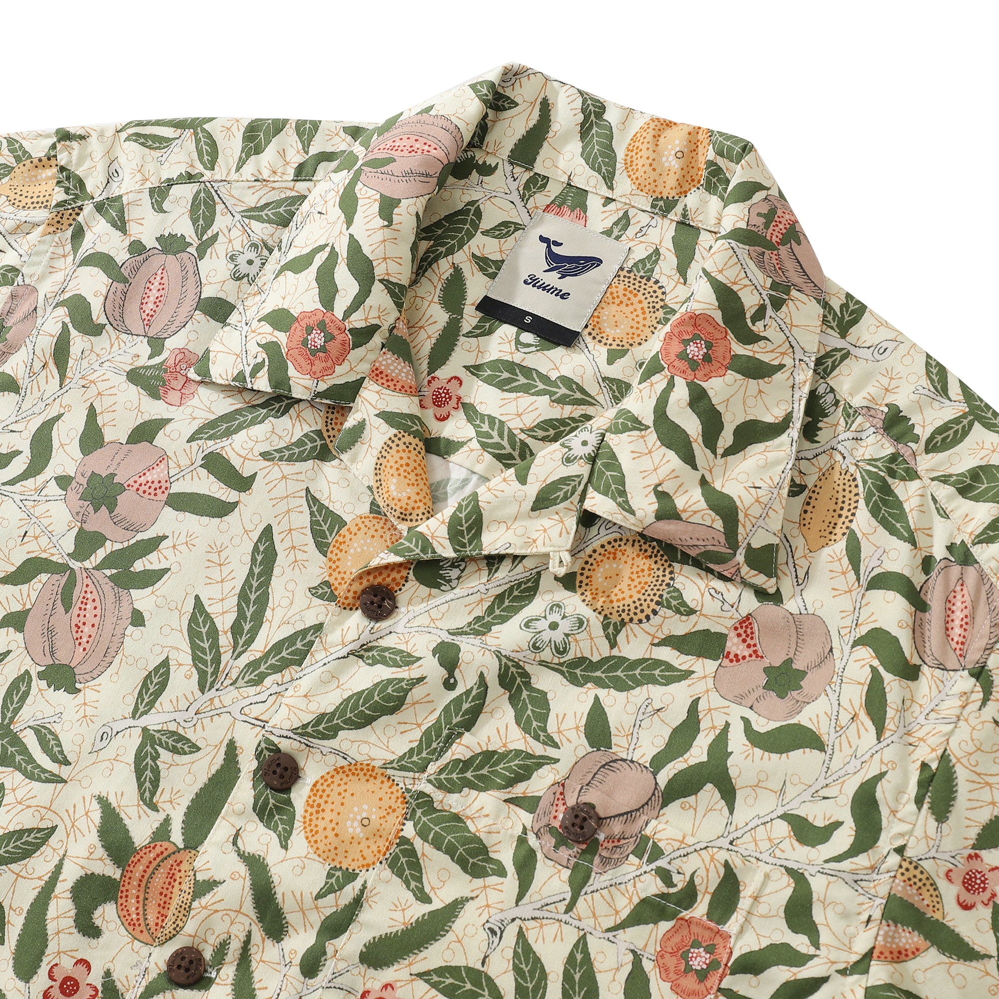 Fruit Hawaiian Shirt For Men William Morris Designer Shirt Tencel™
