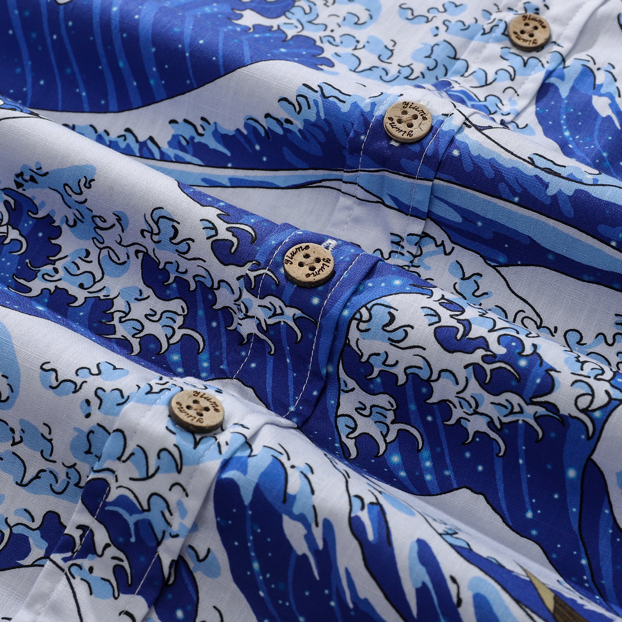 メンズ アロハシャツ オーシャン ウェーブ 日本の浮世絵 半袖 アロハ