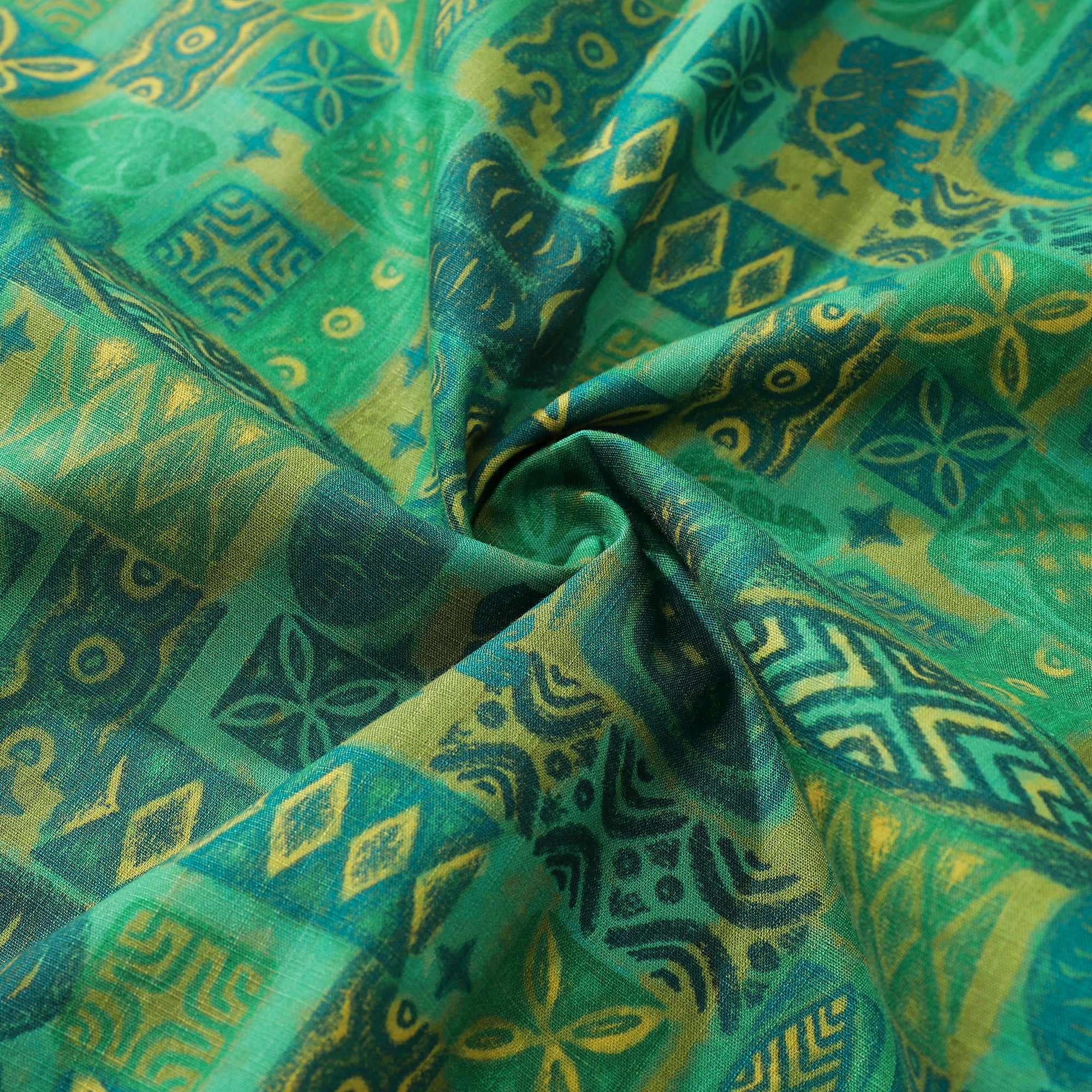 Camicie Hawaiane Da Uomo Camicia Tiki Vintage Totem Verde 100% Cotone