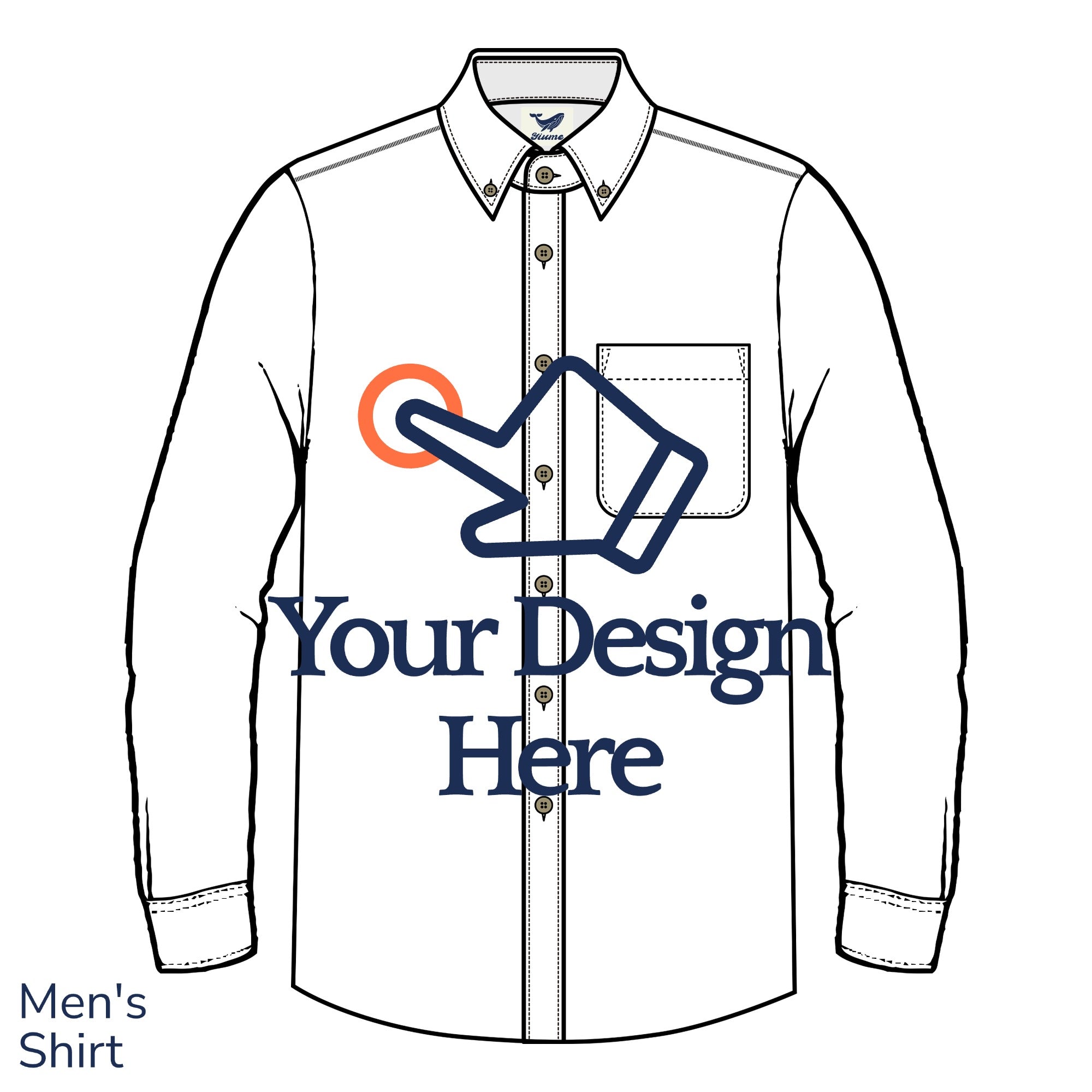 Customized Men's Long Sleeve Button-down Shirt