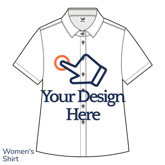 Customized Women's Short Sleeve Button-up Shirt