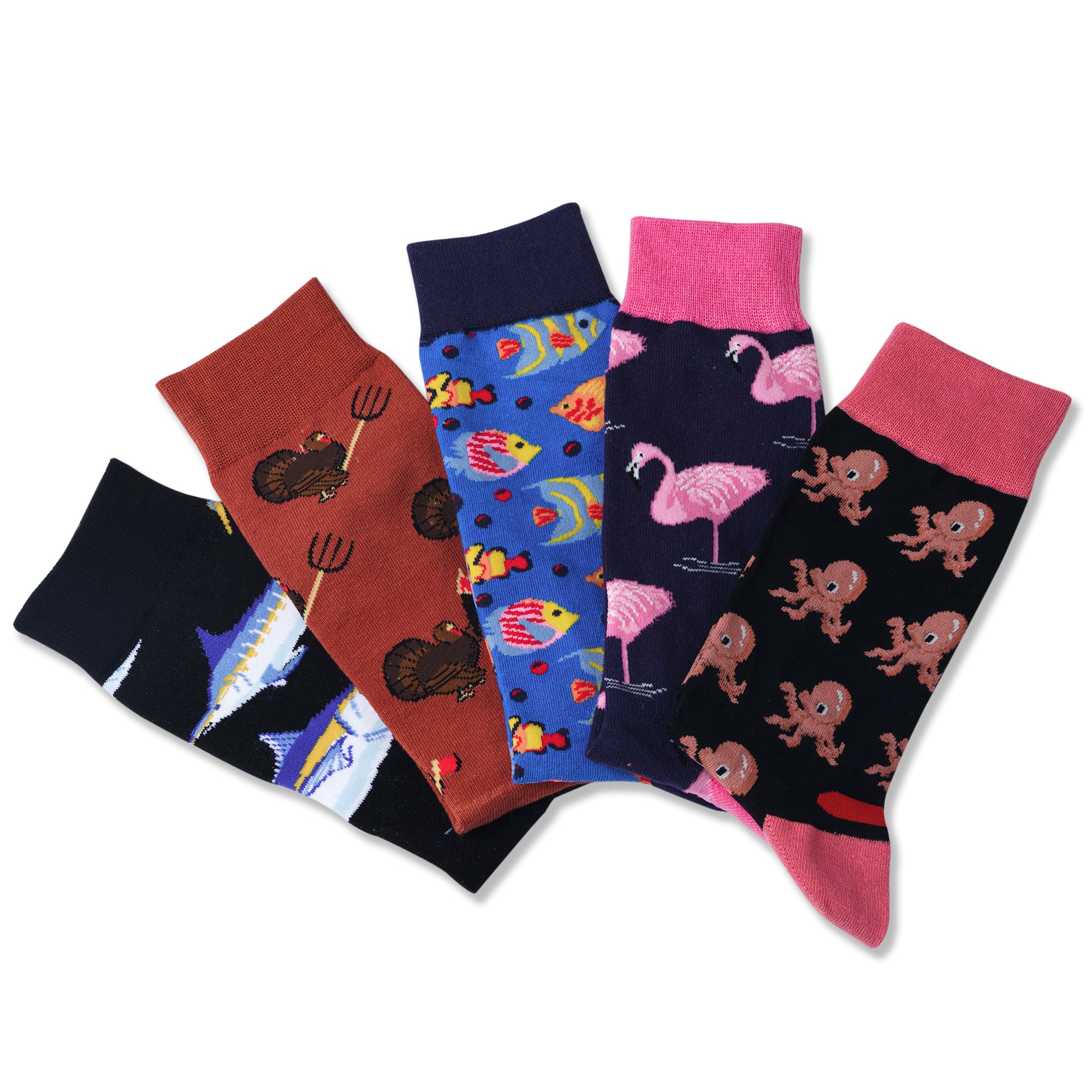 Flamingo Print Men Socks