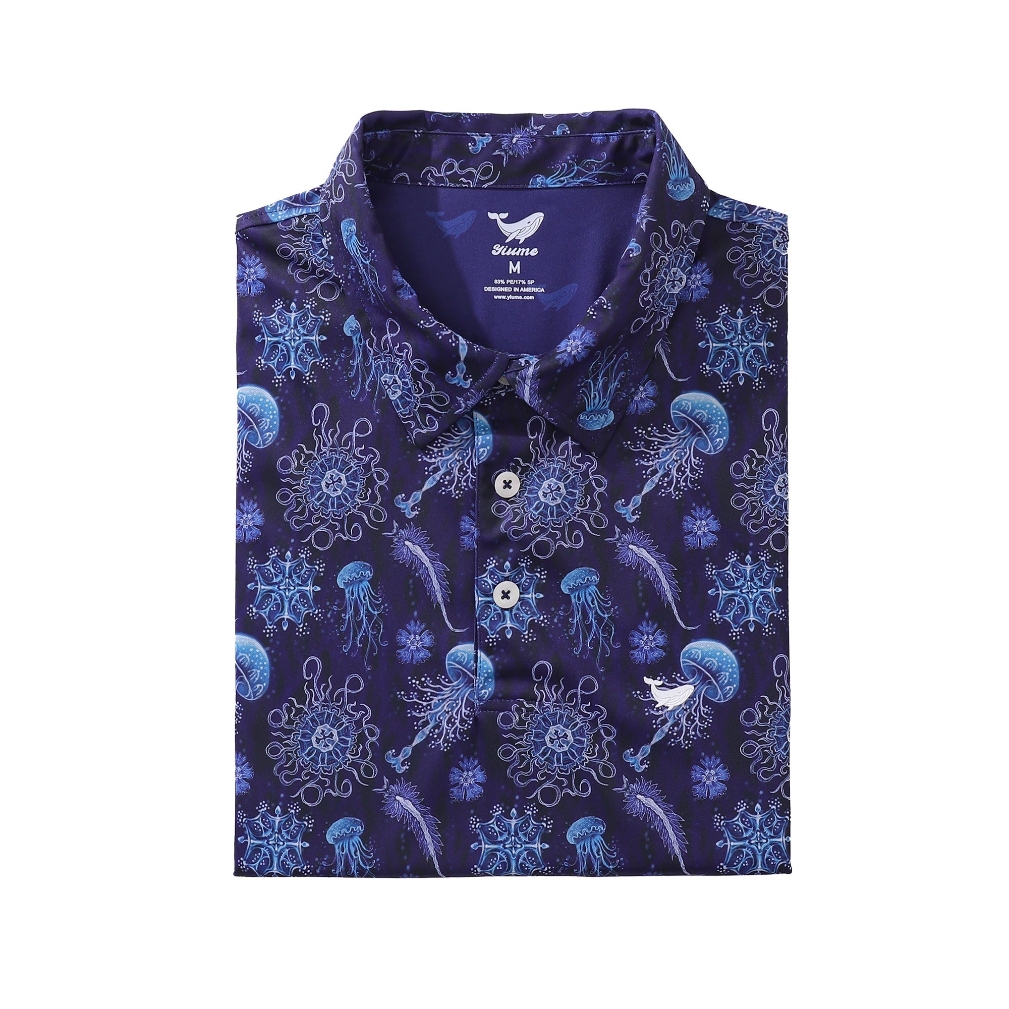 Camisa Polo de Manga Corta para Hombre con Estampado Luminocean de Luova Flow