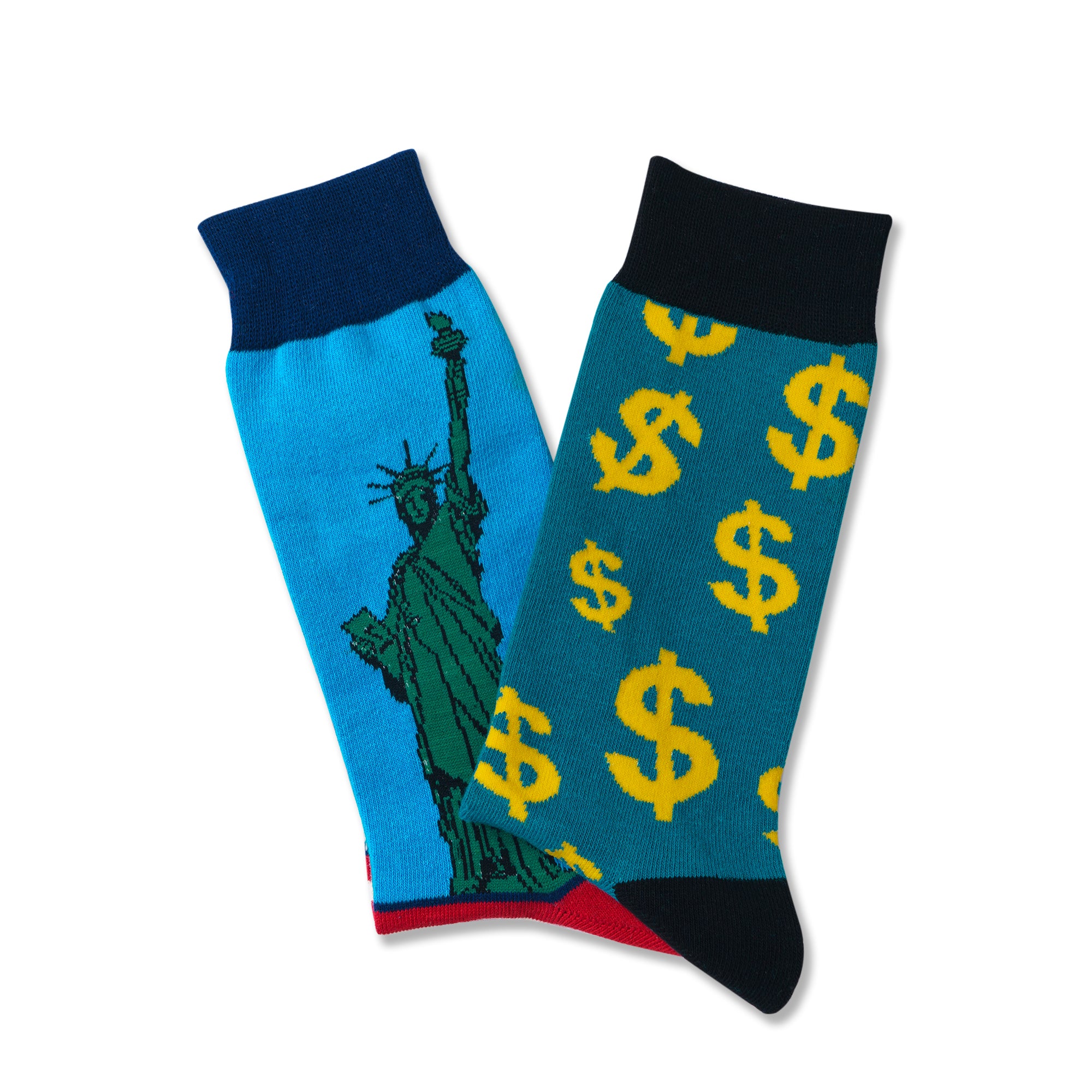 Dollar Bill Print Men Socks