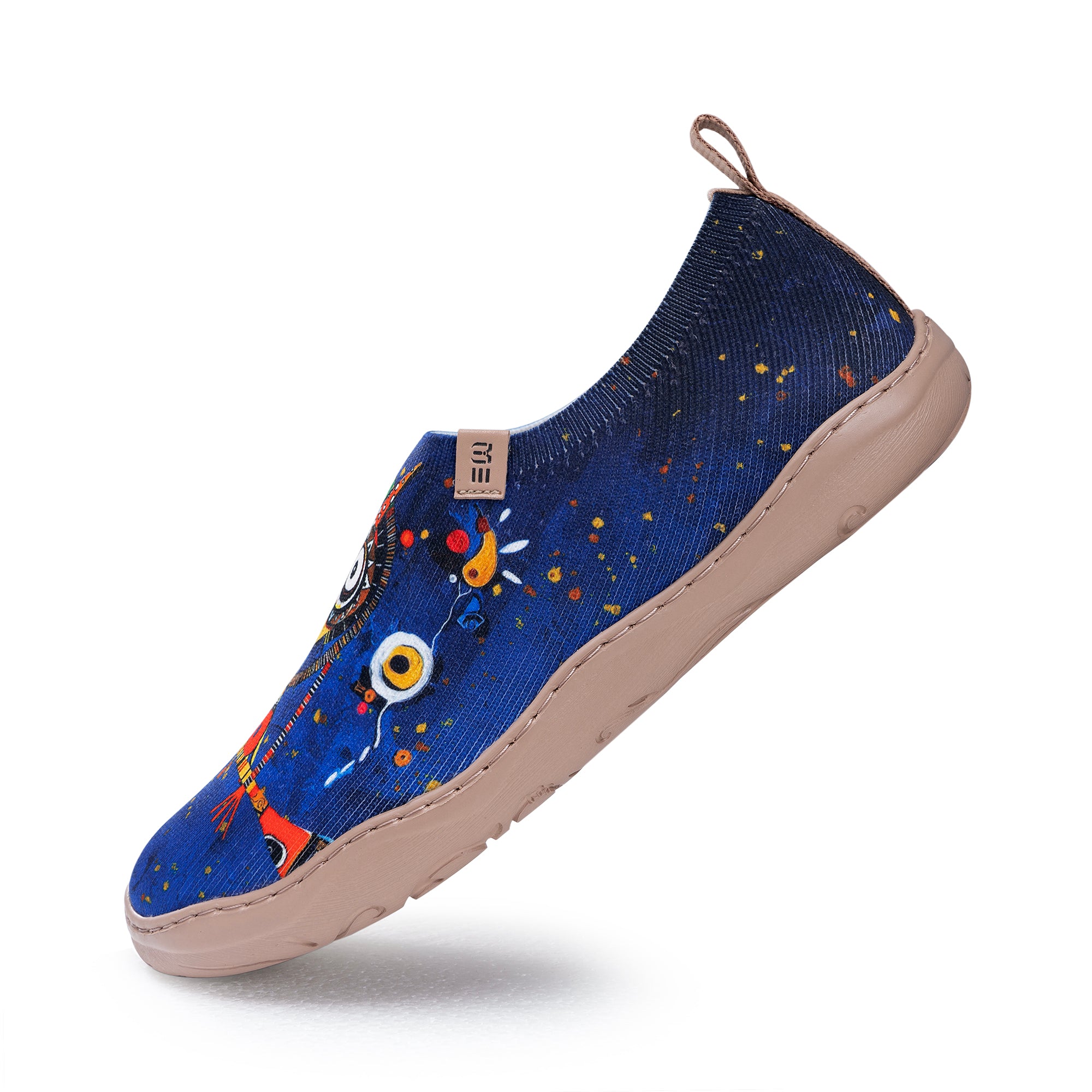 Women's foldable Loafers Funny Owl Sneaker Painted Canvas Slip-On Shoes