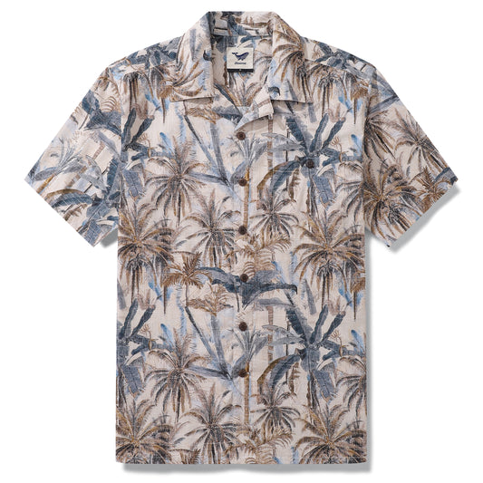 100% Cotton Hawaiian Shirt For Men Memories of Hawaii Camp Collar Shirt