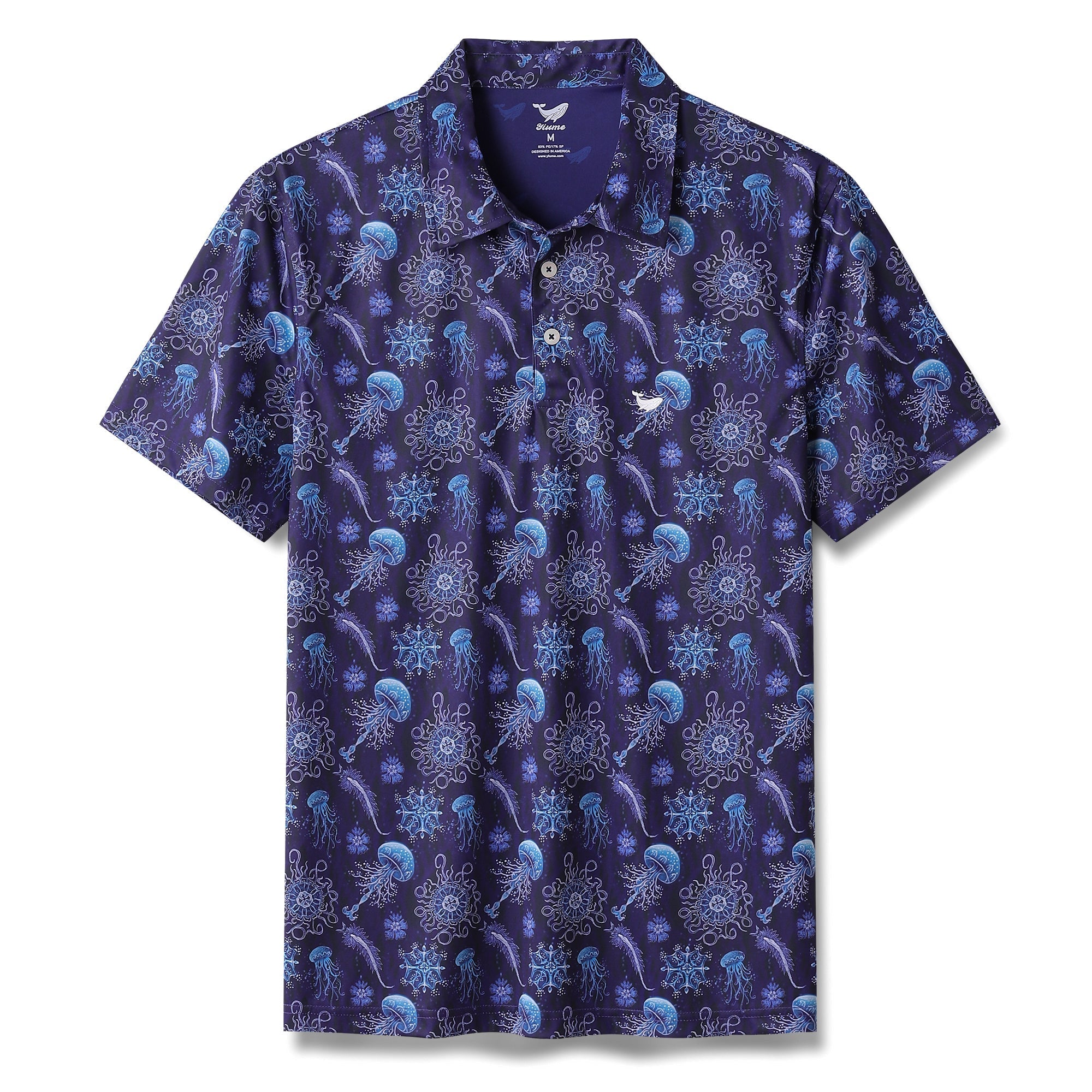 Camisa Polo de Manga Corta para Hombre con Estampado Luminocean de Luova Flow