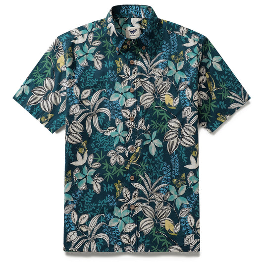 Hawaiian Shirt For Men Forest after Rain Button-down Shirt Short Sleeve 100% Cotton Shirt